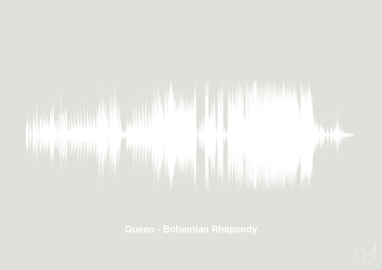 queen - bohemian rhapsody - Plakat med Musik i Painters White