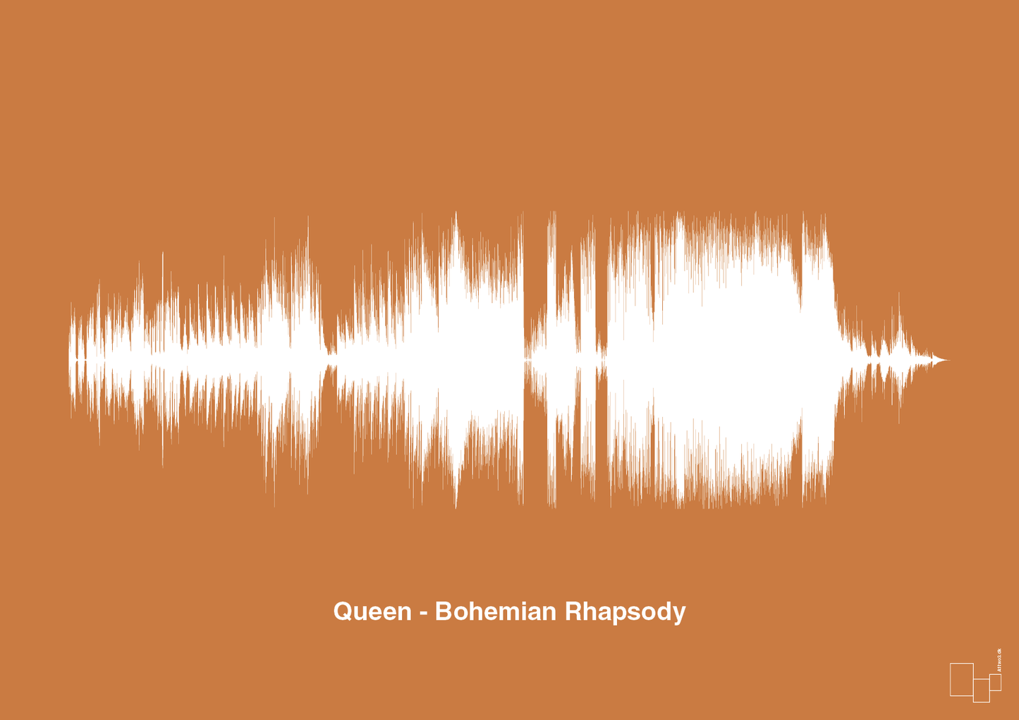queen - bohemian rhapsody - Plakat med Musik i Rumba Orange