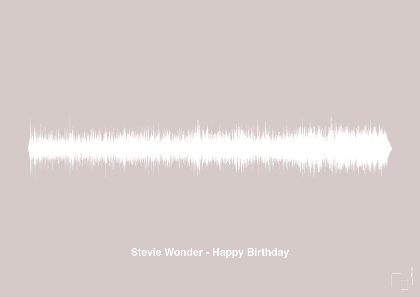 stevie wonder - happy birthday - Plakat med Musik i Broken Beige