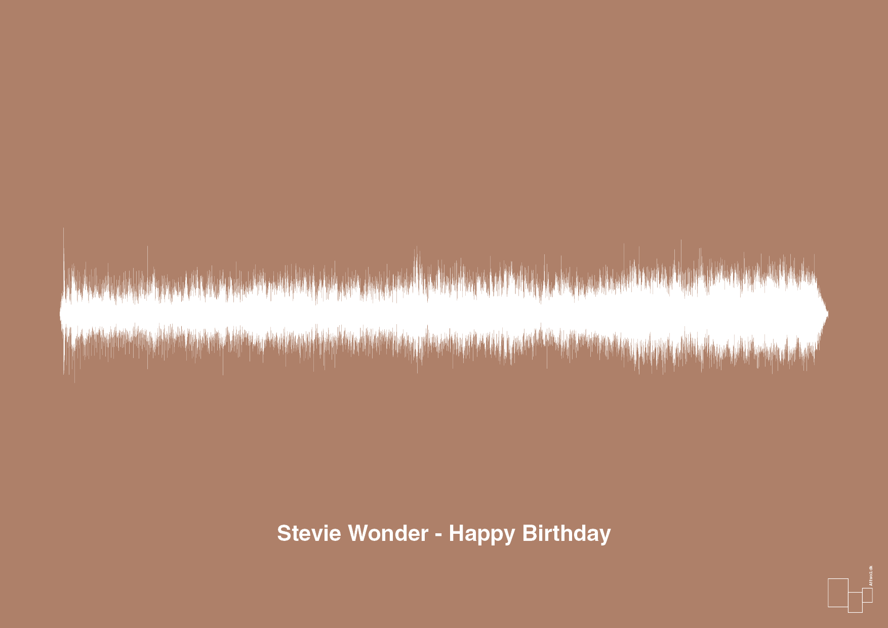 stevie wonder - happy birthday - Plakat med Musik i Cider Spice