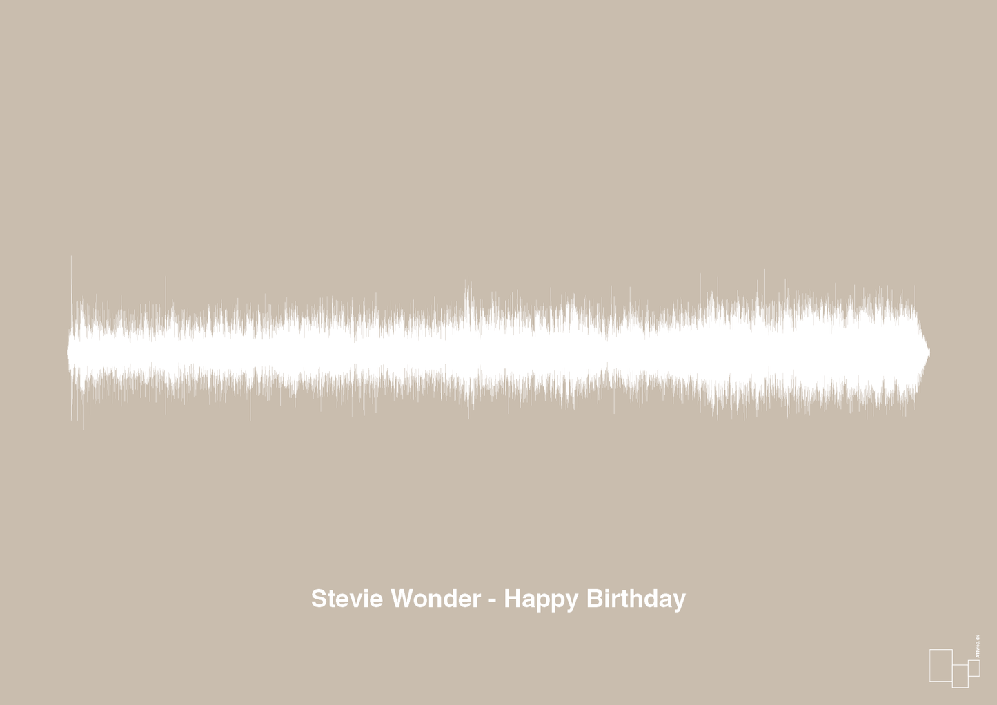 stevie wonder - happy birthday - Plakat med Musik i Creamy Mushroom