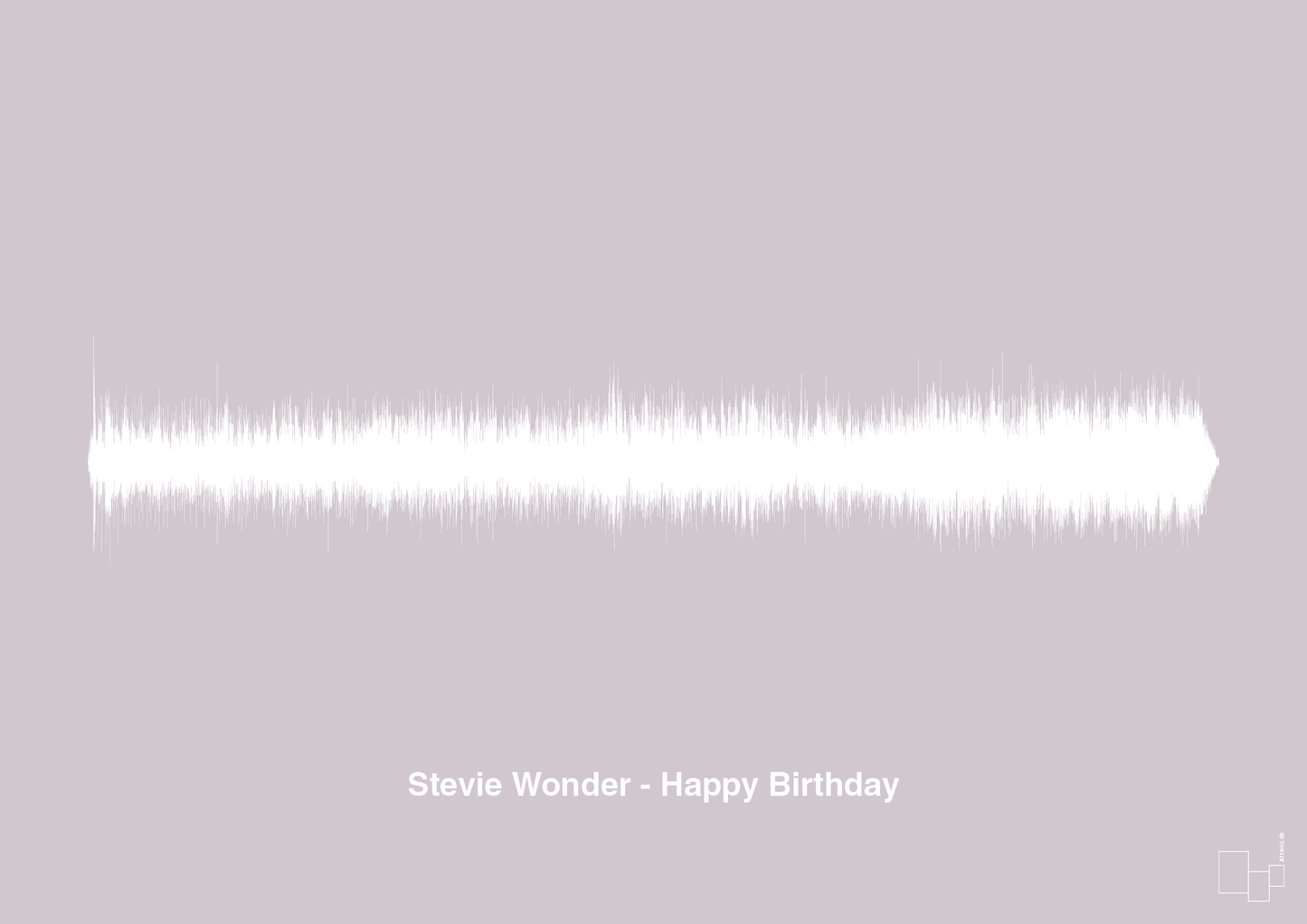 stevie wonder - happy birthday - Plakat med Musik i Dusty Lilac