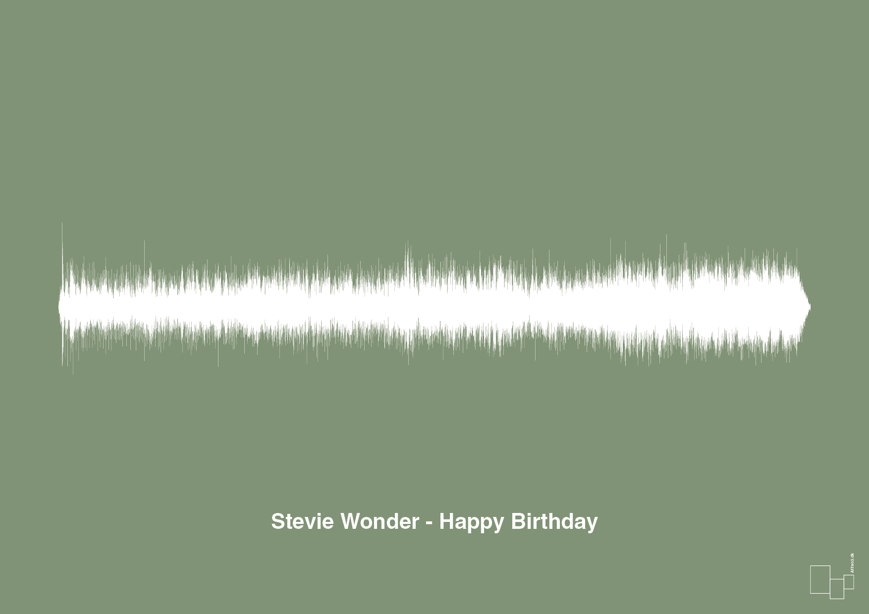 stevie wonder - happy birthday - Plakat med Musik i Jade