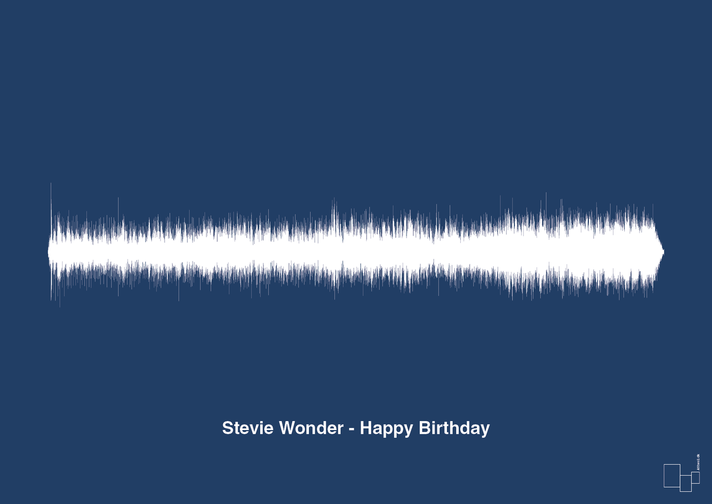 stevie wonder - happy birthday - Plakat med Musik i Lapis Blue