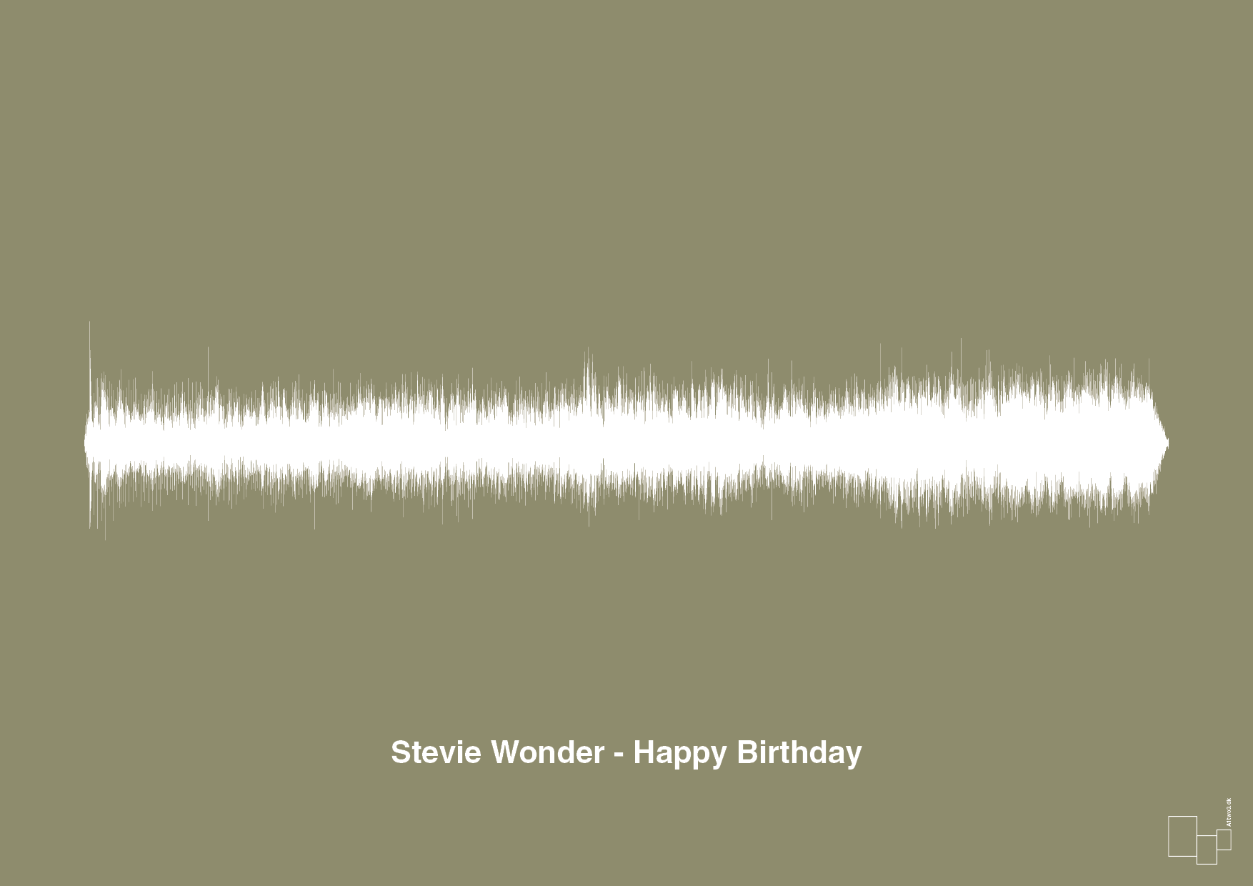 stevie wonder - happy birthday - Plakat med Musik i Misty Forrest