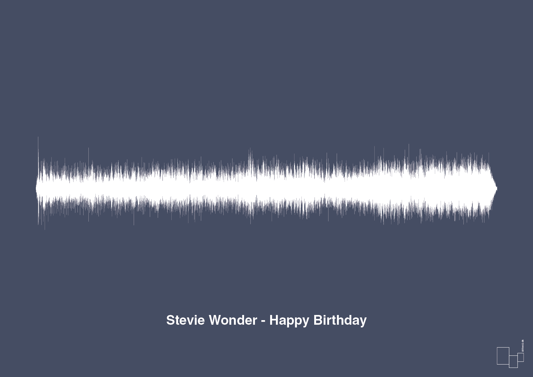 stevie wonder - happy birthday - Plakat med Musik i Petrol