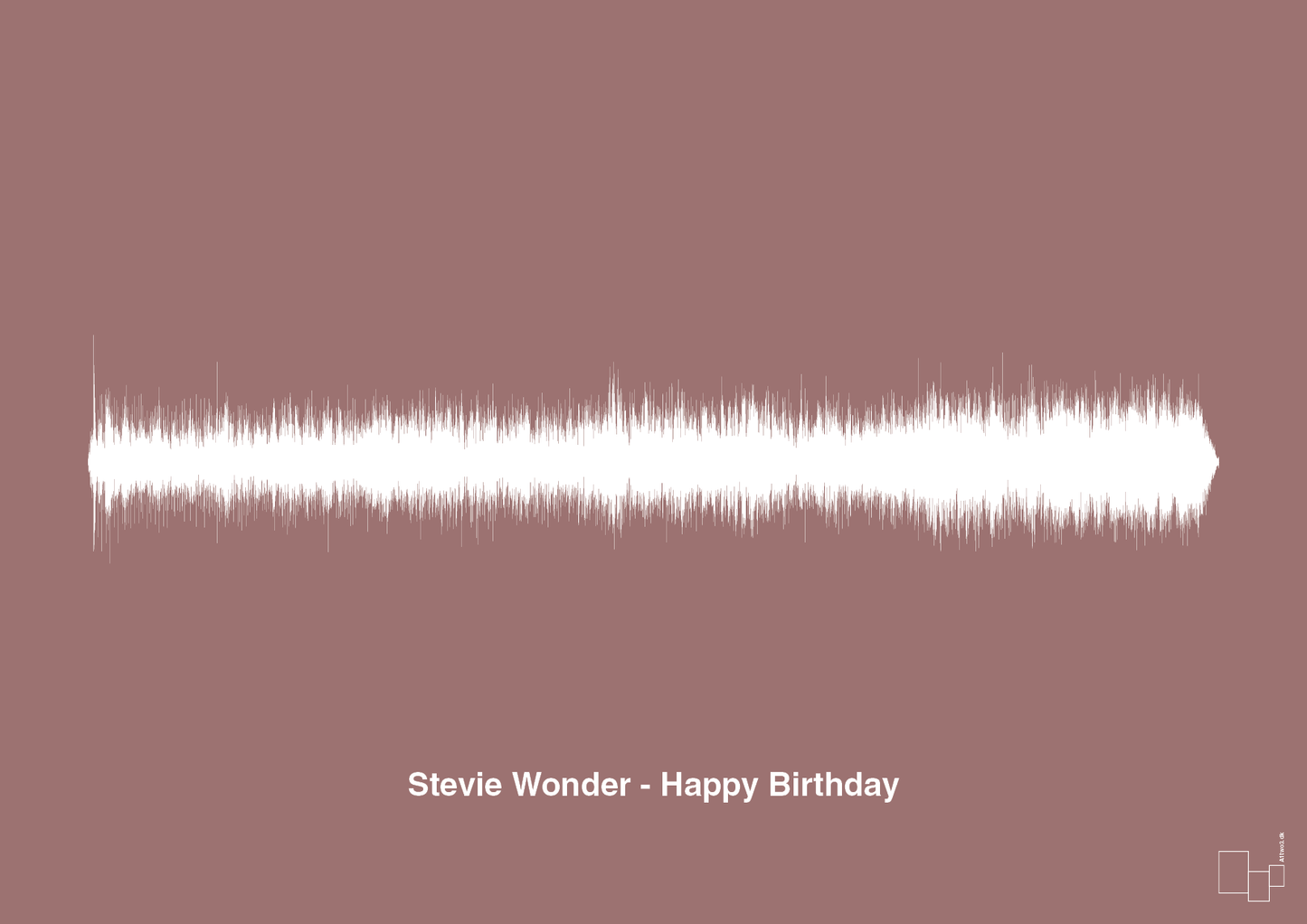 stevie wonder - happy birthday - Plakat med Musik i Plum