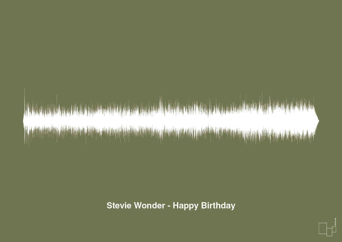 stevie wonder - happy birthday - Plakat med Musik i Secret Meadow