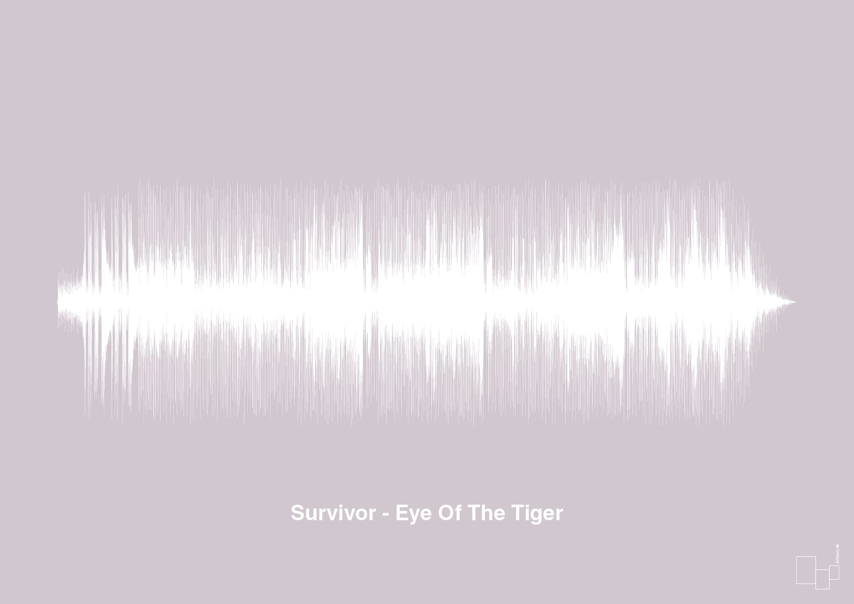 survivor - eye of the tiger - Plakat med Musik i Dusty Lilac