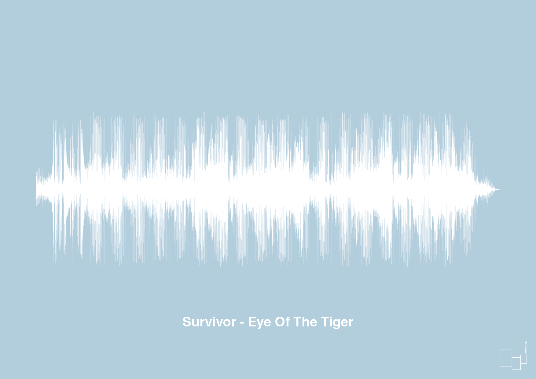 survivor - eye of the tiger - Plakat med Musik i Heavenly Blue