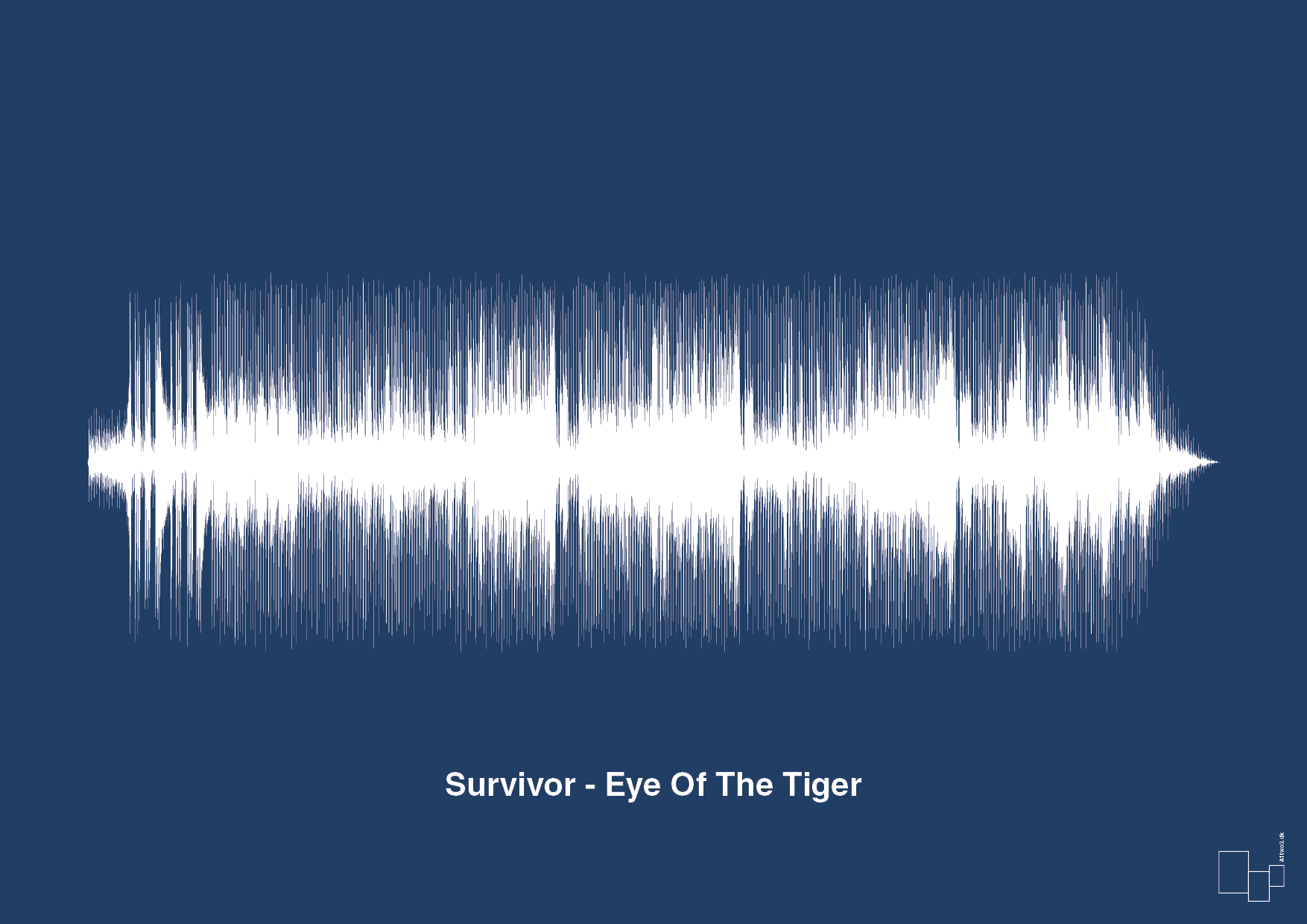 survivor - eye of the tiger - Plakat med Musik i Lapis Blue