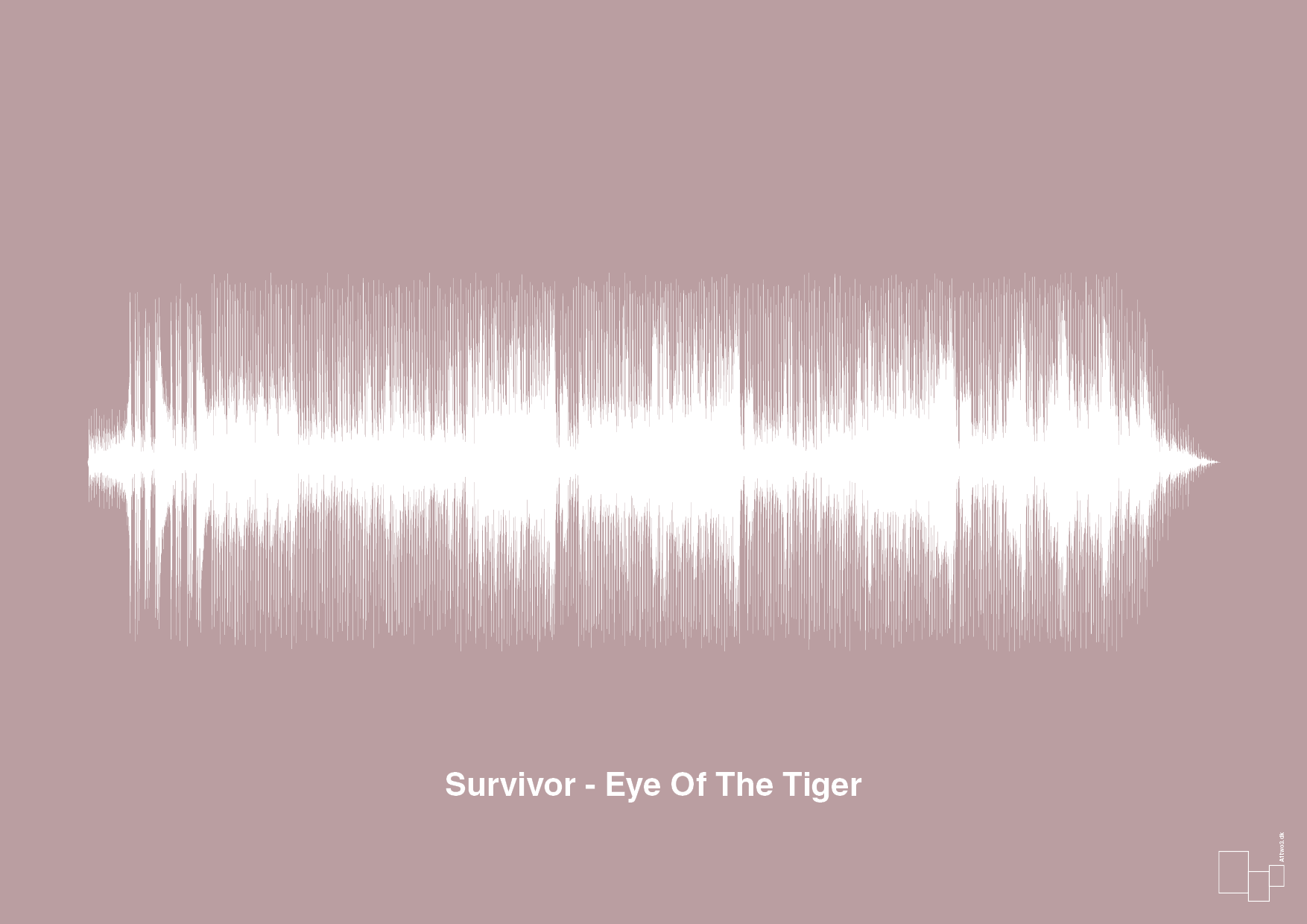 survivor - eye of the tiger - Plakat med Musik i Light Rose