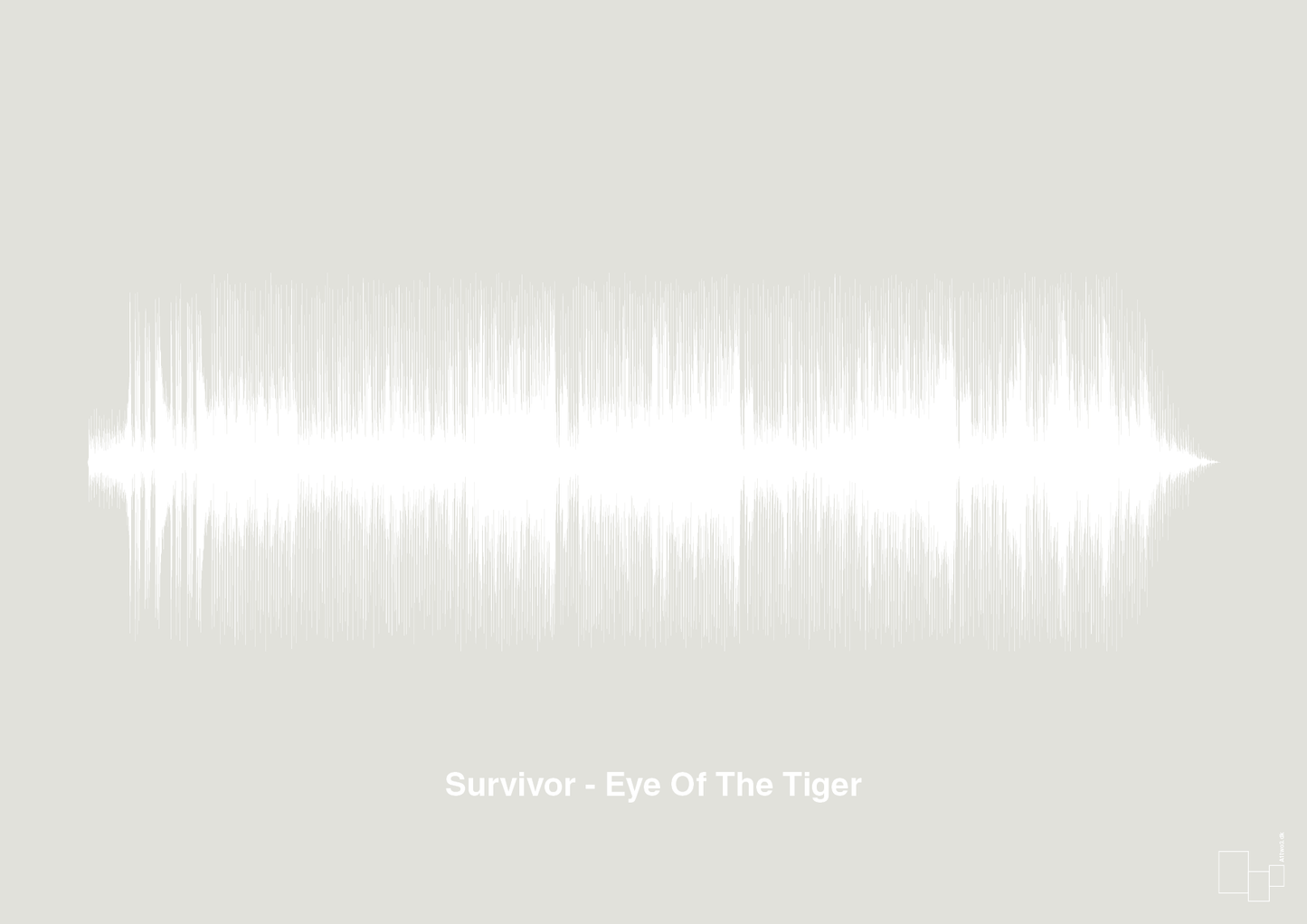 survivor - eye of the tiger - Plakat med Musik i Painters White