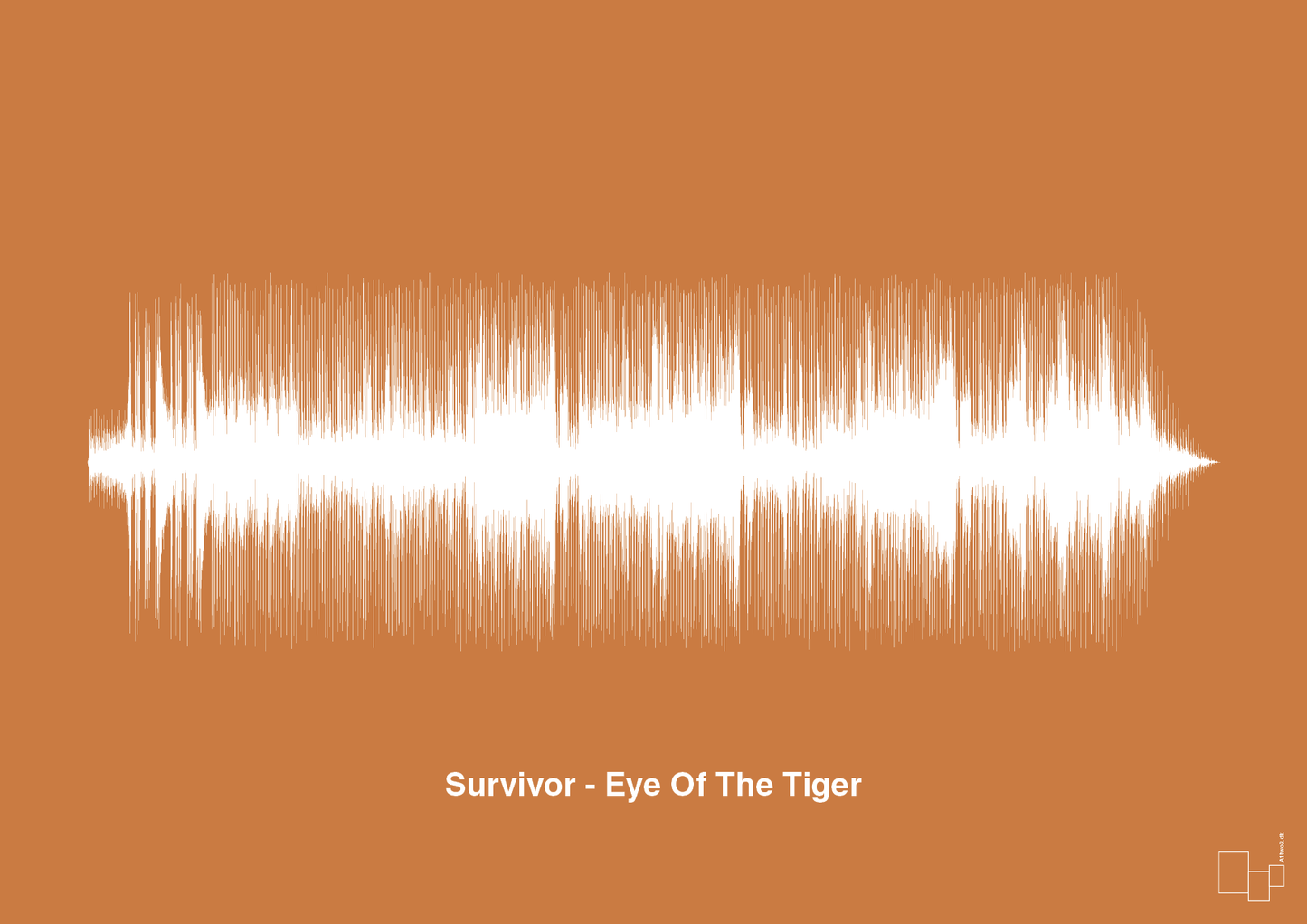 survivor - eye of the tiger - Plakat med Musik i Rumba Orange