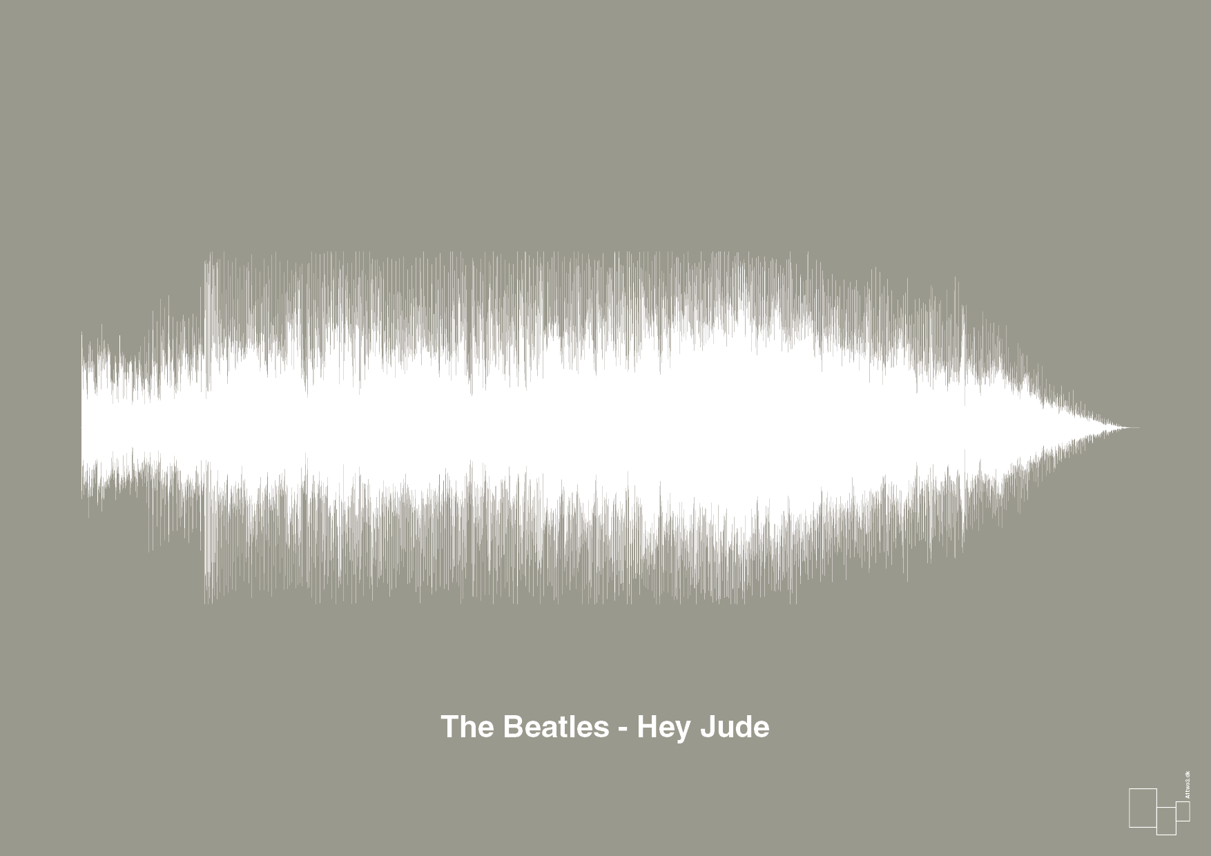 the beatles - hey jude - Plakat med Musik i Battleship Gray
