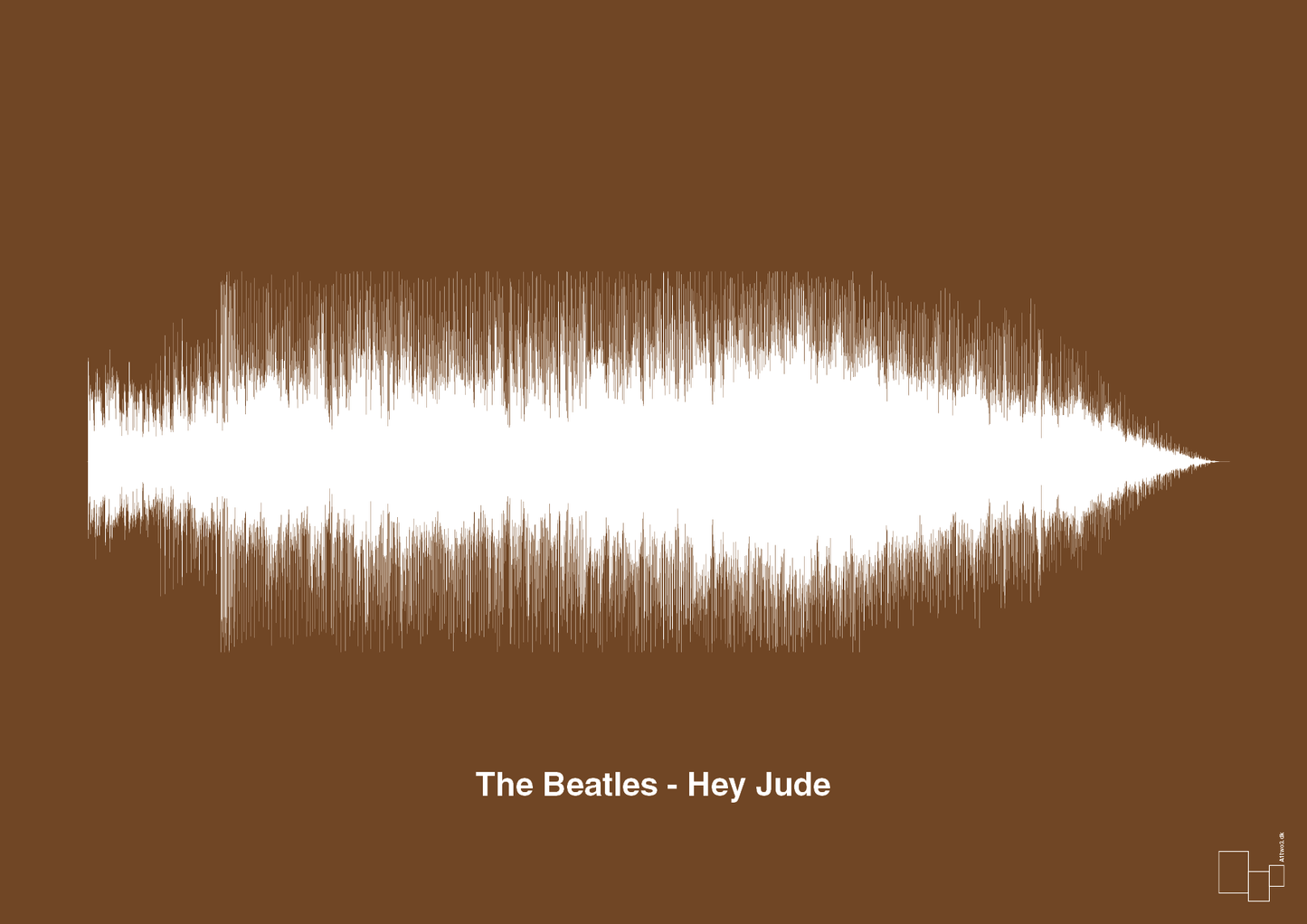 the beatles - hey jude - Plakat med Musik i Dark Brown