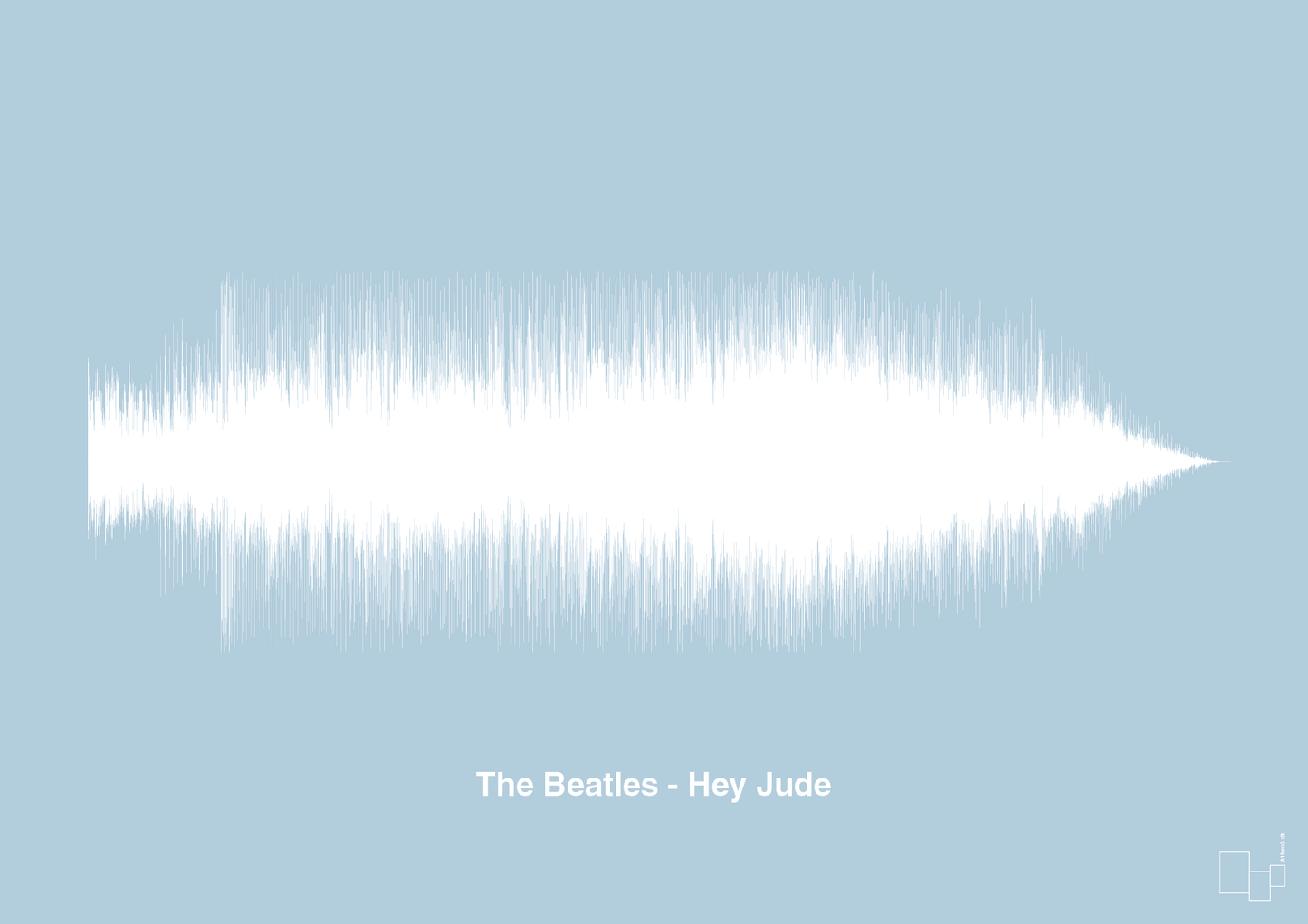 the beatles - hey jude - Plakat med Musik i Heavenly Blue