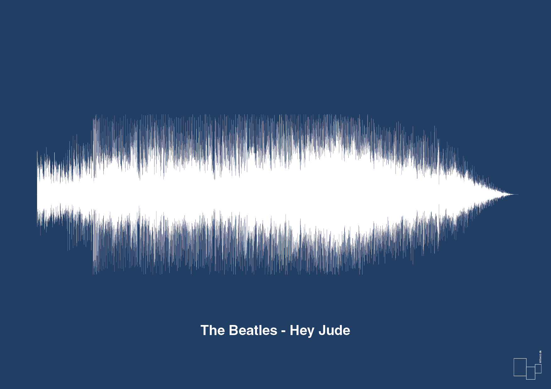the beatles - hey jude - Plakat med Musik i Lapis Blue