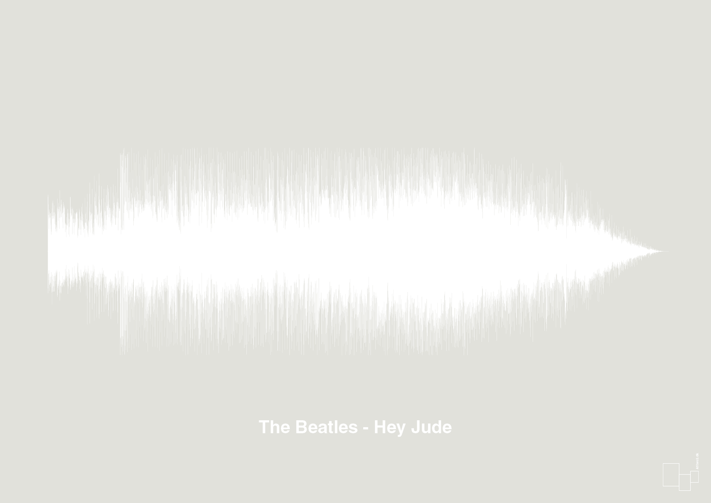 the beatles - hey jude - Plakat med Musik i Painters White