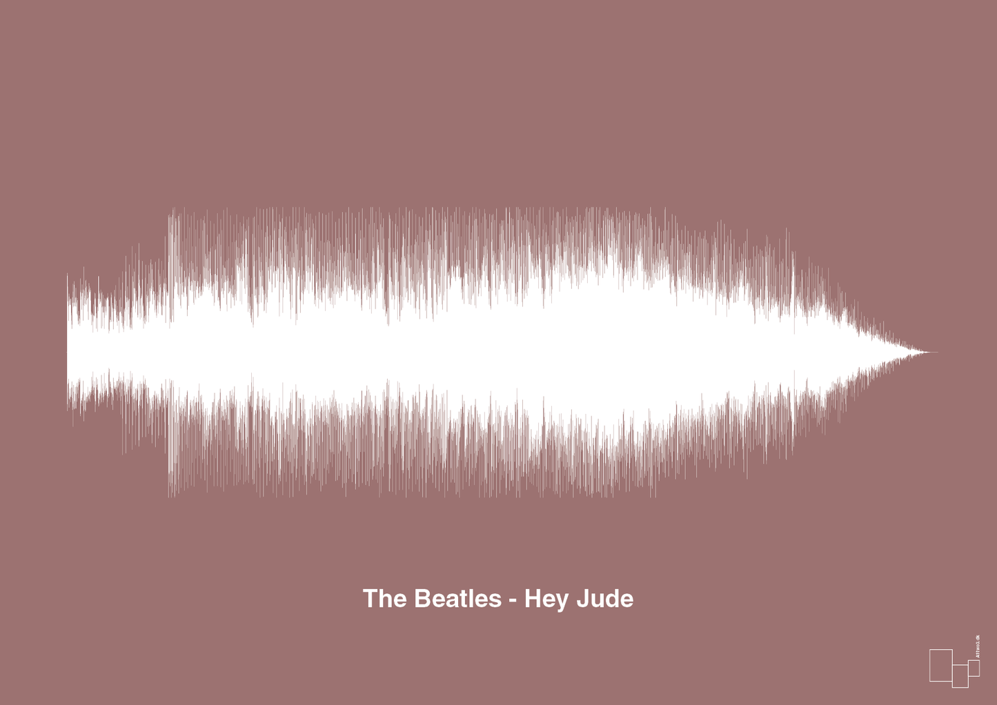 the beatles - hey jude - Plakat med Musik i Plum