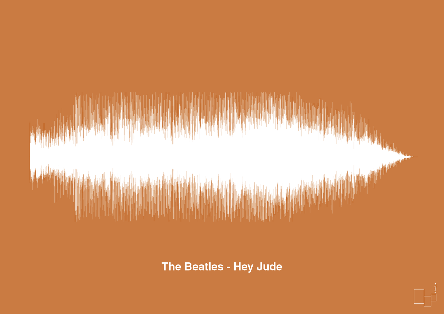 the beatles - hey jude - Plakat med Musik i Rumba Orange