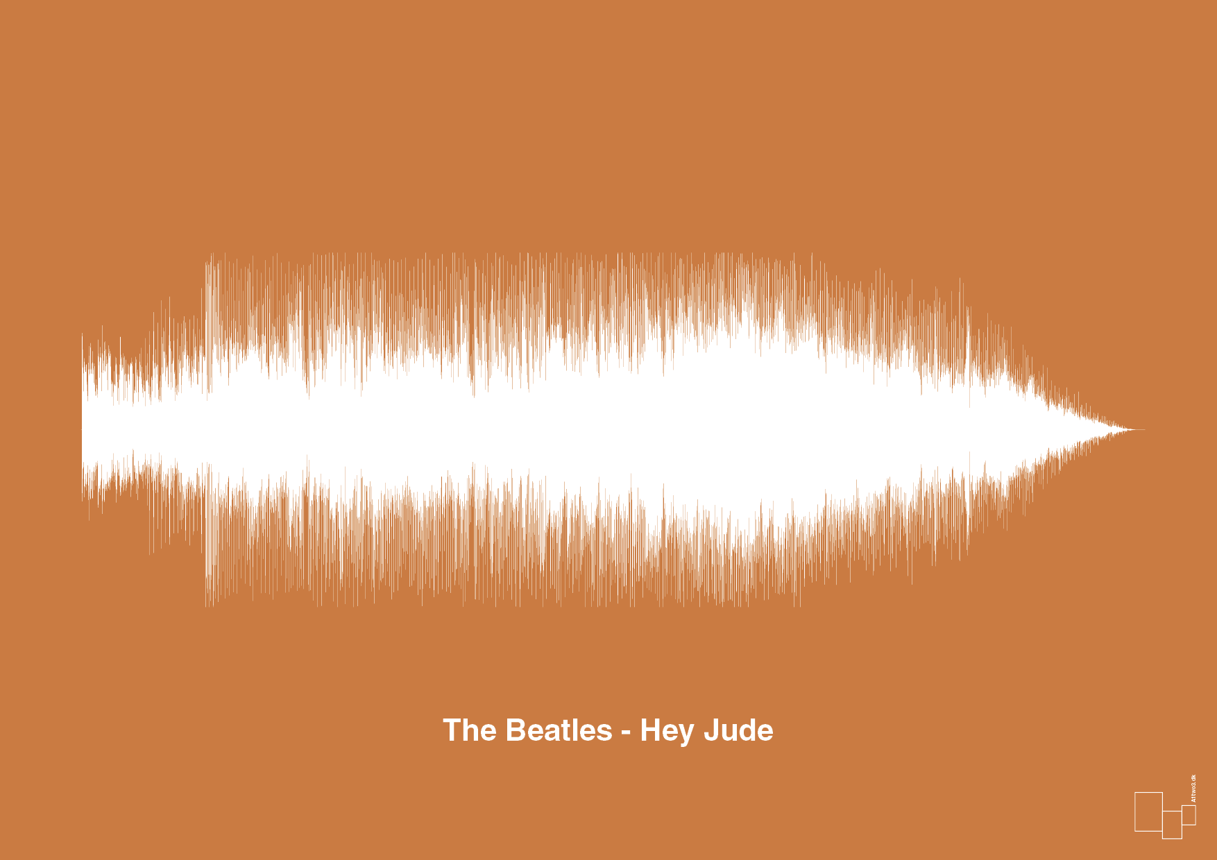 the beatles - hey jude - Plakat med Musik i Rumba Orange