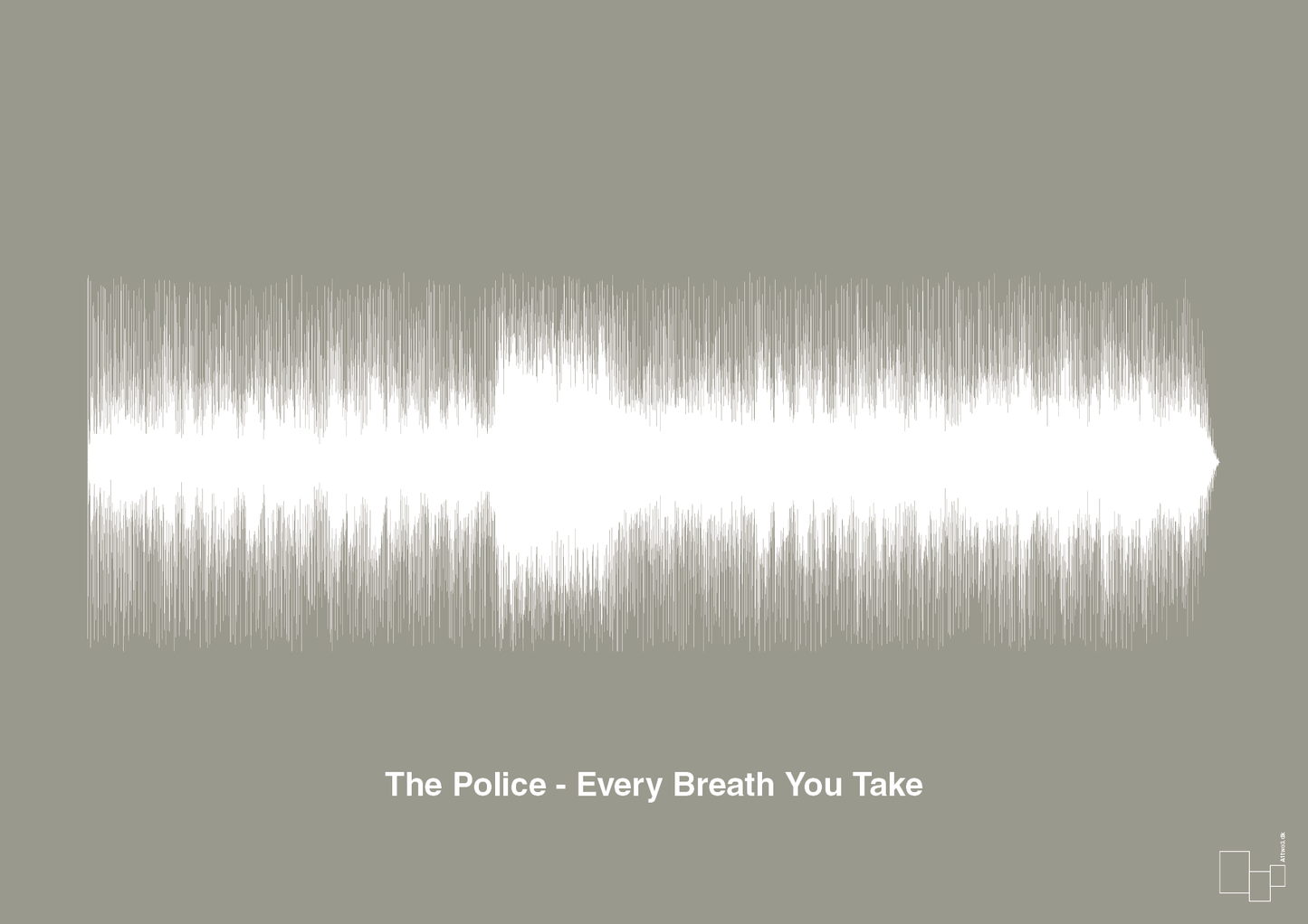 the police - every breath you take - Plakat med Musik i Battleship Gray