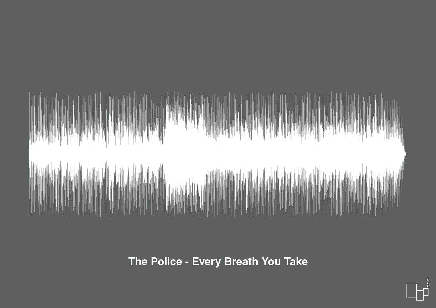 the police - every breath you take - Plakat med Musik i Graphic Charcoal