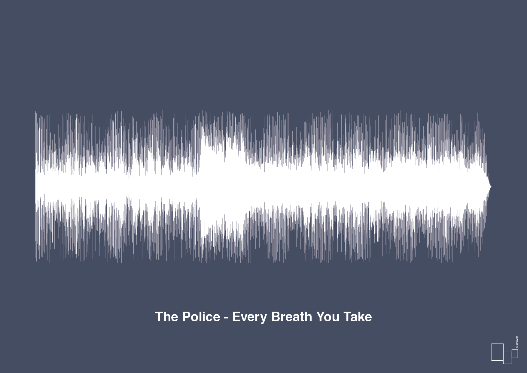 the police - every breath you take - Plakat med Musik i Petrol