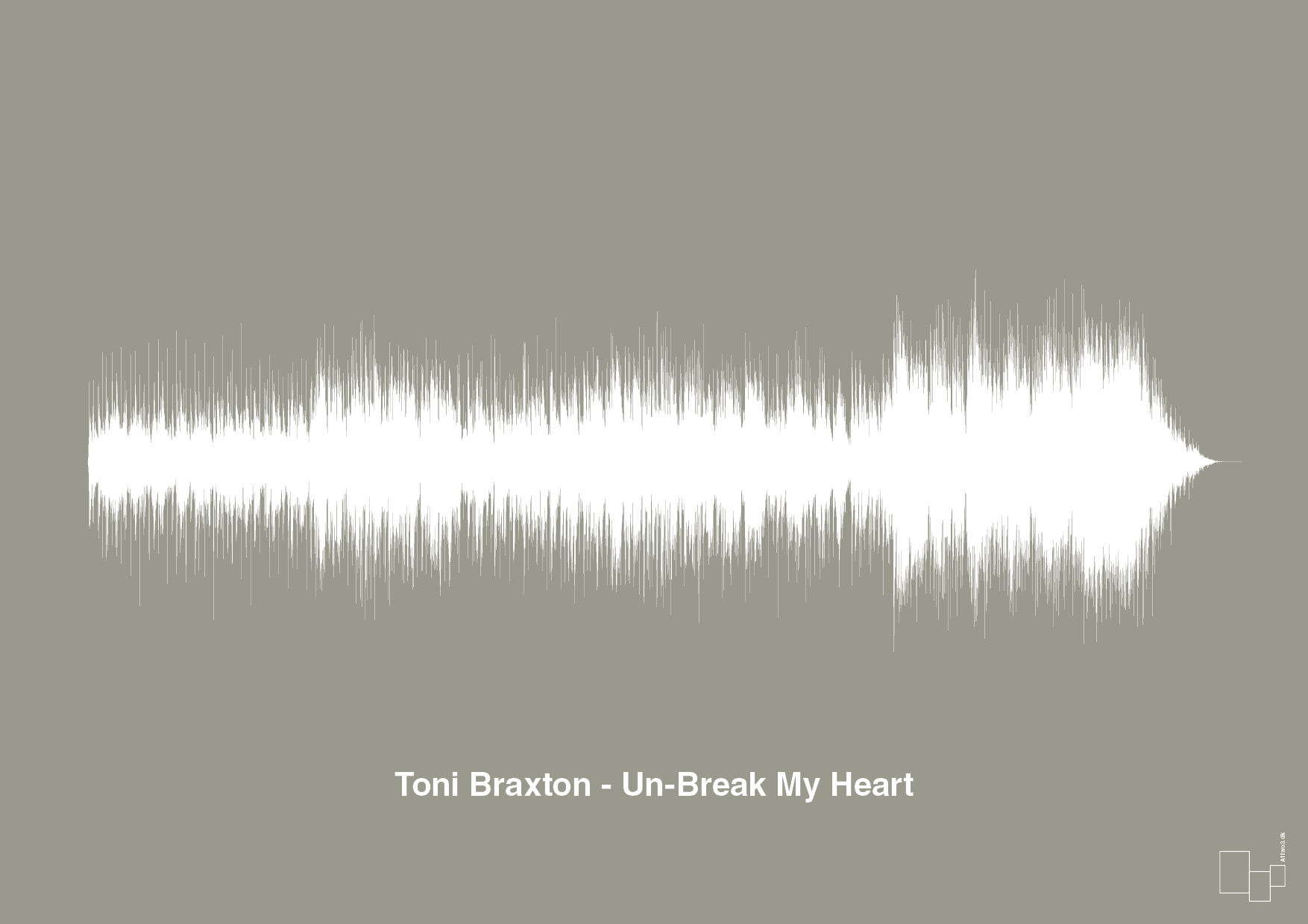 toni braxton - un-break my heart - Plakat med Musik i Battleship Gray