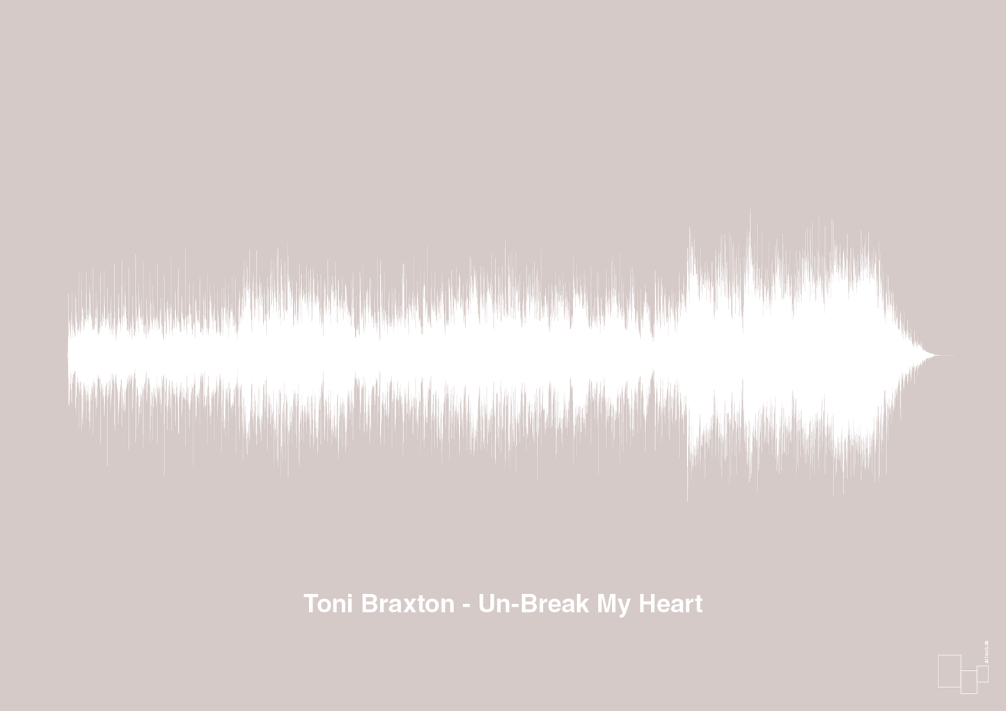 toni braxton - un-break my heart - Plakat med Musik i Broken Beige