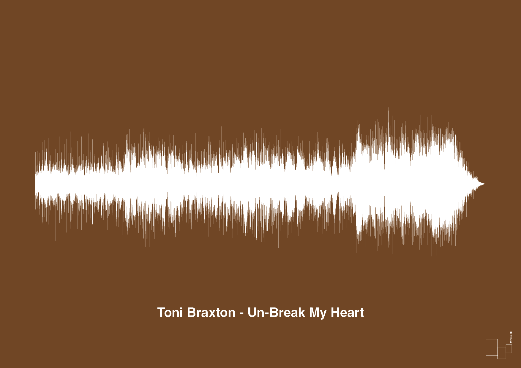 toni braxton - un-break my heart - Plakat med Musik i Dark Brown