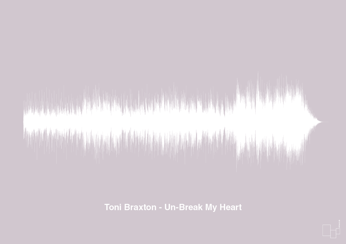 toni braxton - un-break my heart - Plakat med Musik i Dusty Lilac