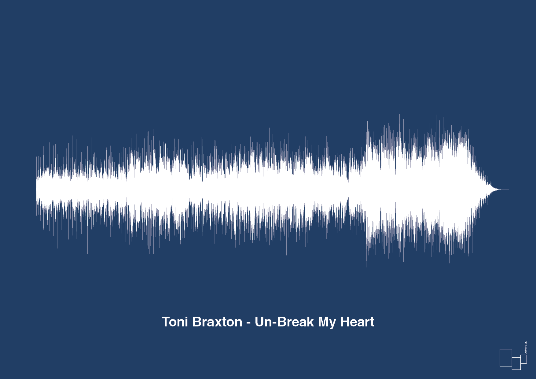 toni braxton - un-break my heart - Plakat med Musik i Lapis Blue