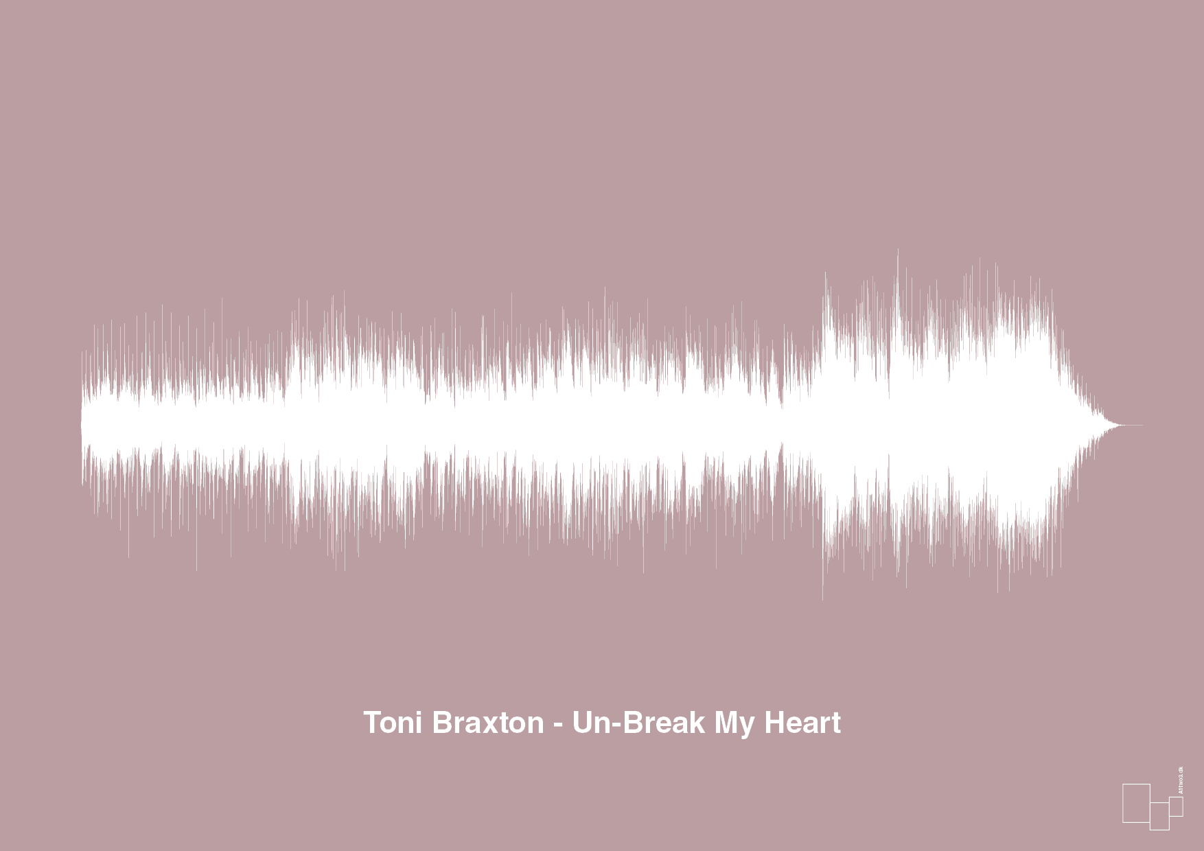 toni braxton - un-break my heart - Plakat med Musik i Light Rose