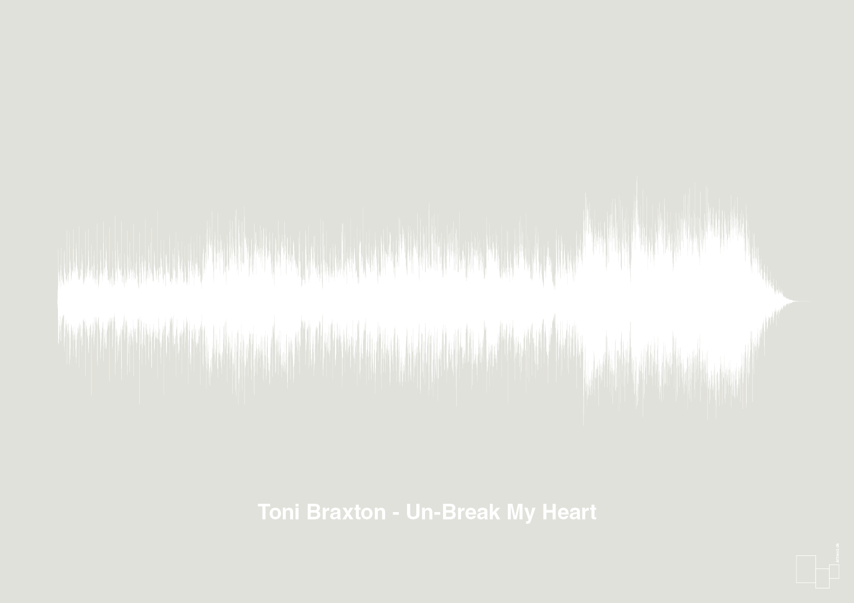 toni braxton - un-break my heart - Plakat med Musik i Painters White