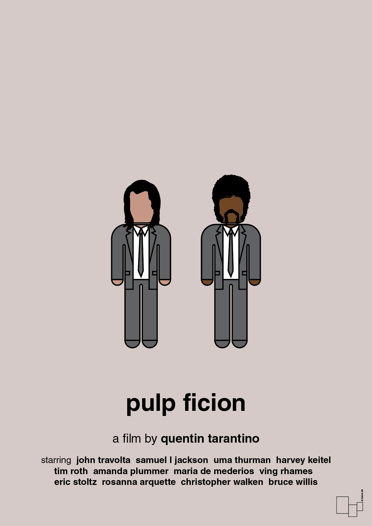 pulp fiction - Plakat med Film & TV i Broken Beige