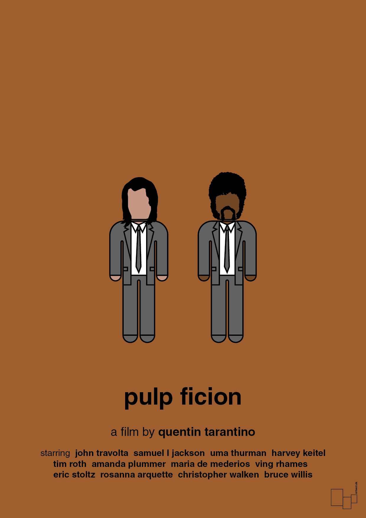 pulp fiction - Plakat med Film & TV i Cognac