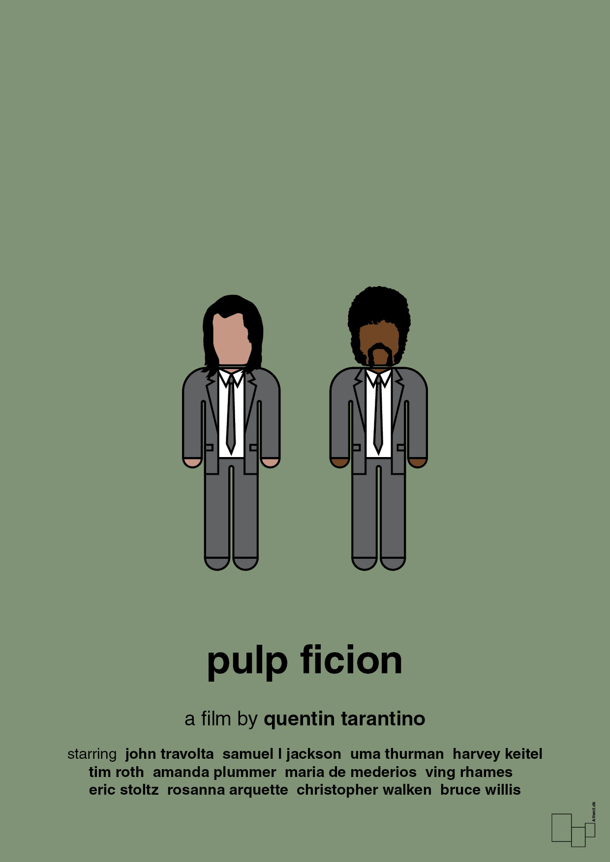 pulp fiction - Plakat med Film & TV i Jade