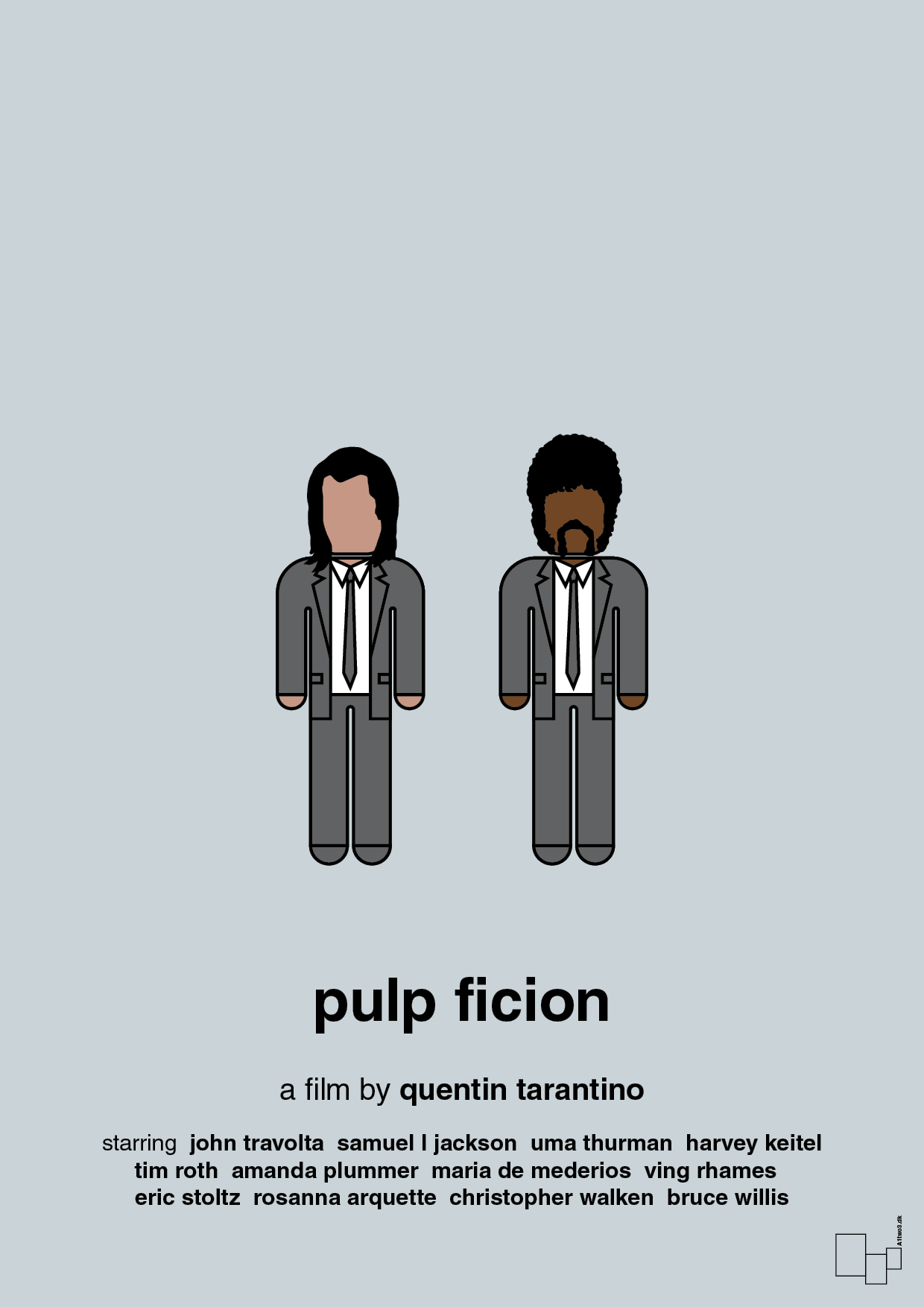 pulp fiction - Plakat med Film & TV i Light Drizzle