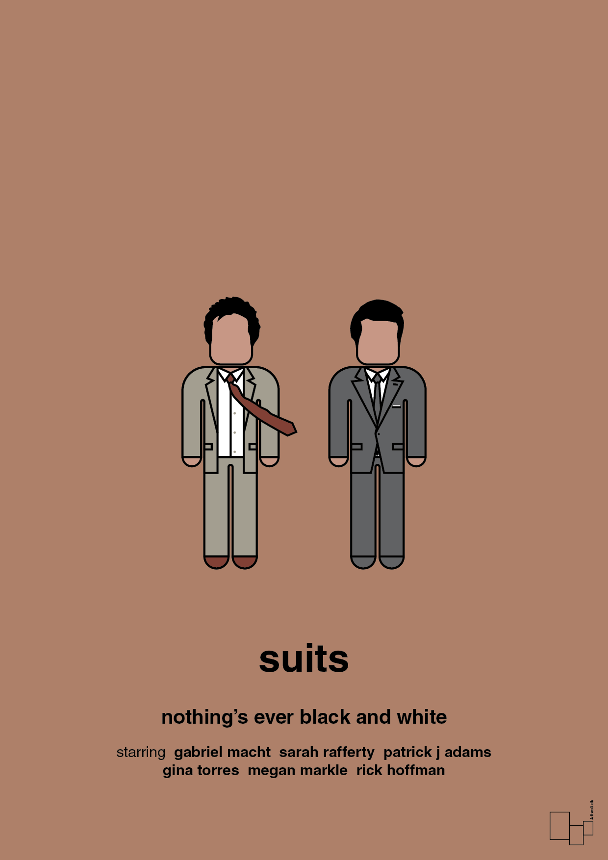 suits - Plakat med Film & TV i Cider Spice