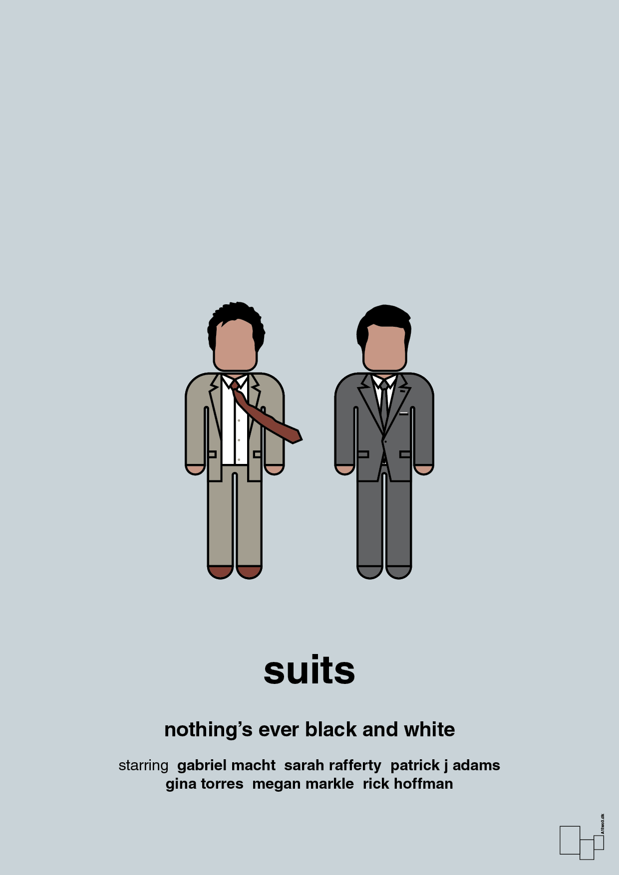 suits - Plakat med Film & TV i Light Drizzle