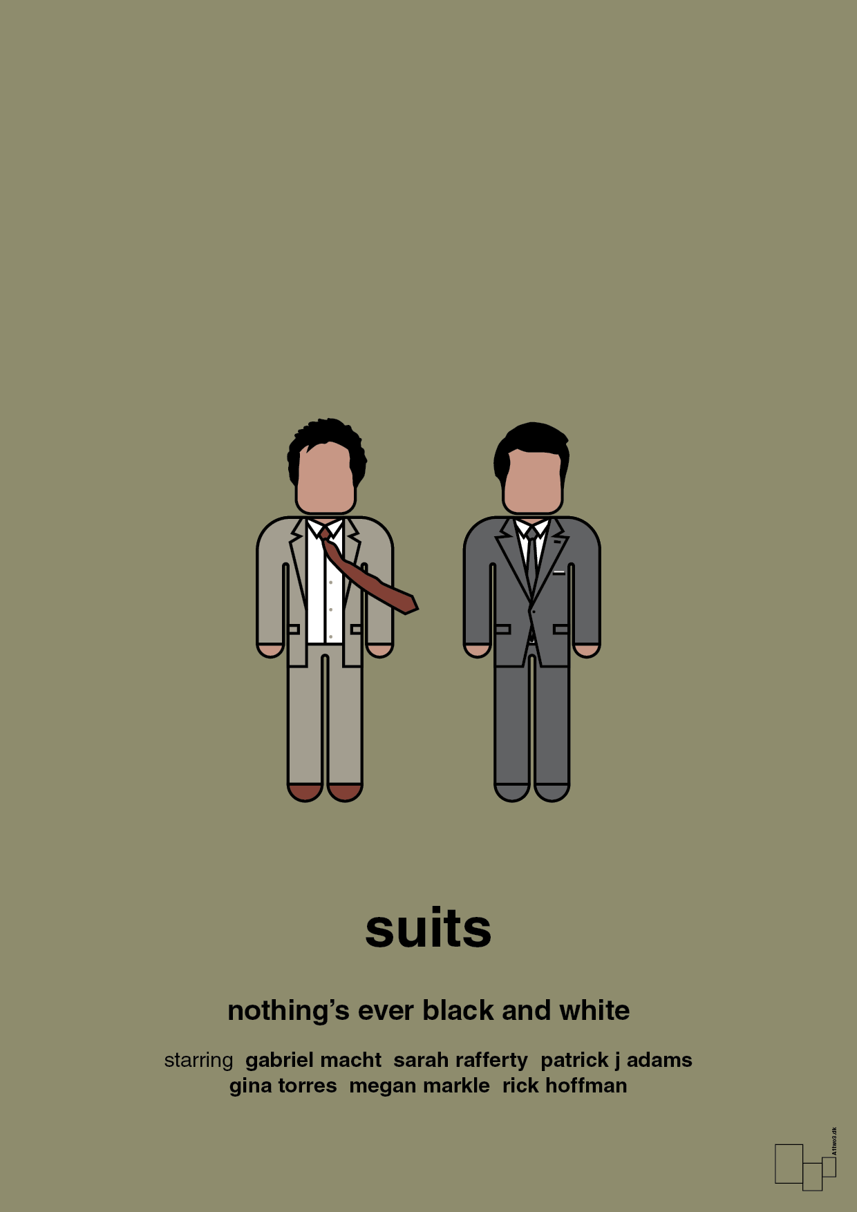 suits - Plakat med Film & TV i Misty Forrest