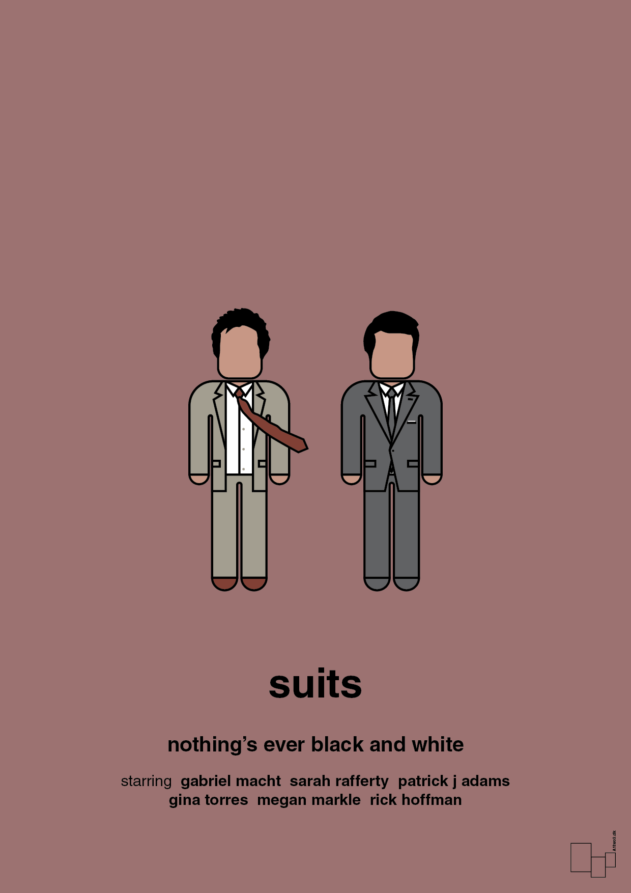 suits - Plakat med Film & TV i Plum