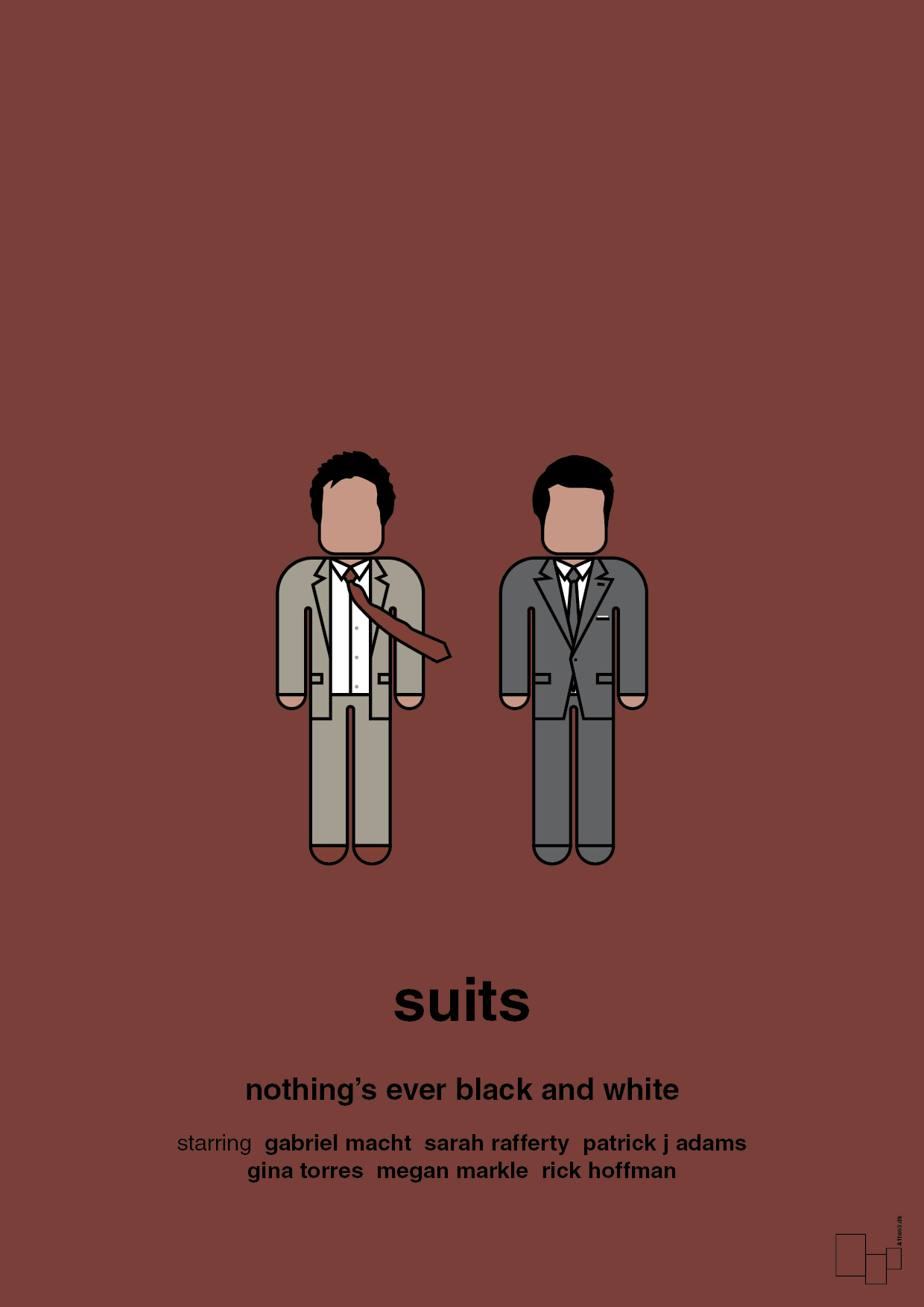 suits - Plakat med Film & TV i Red Pepper