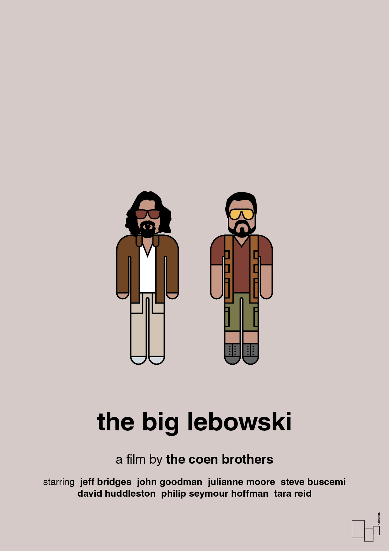 the big lebowski - Plakat med Film & TV i Broken Beige