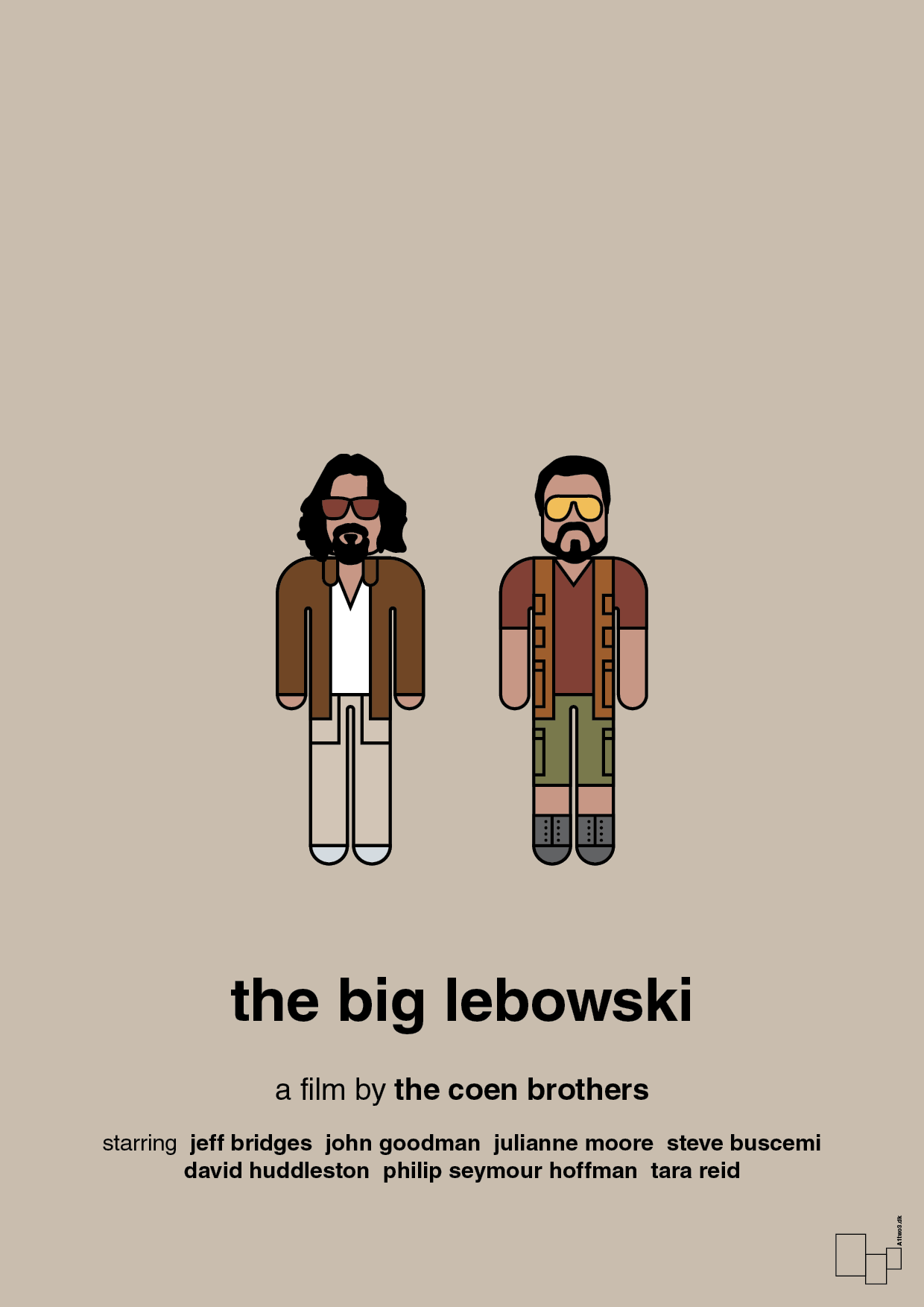 the big lebowski - Plakat med Film & TV i Creamy Mushroom