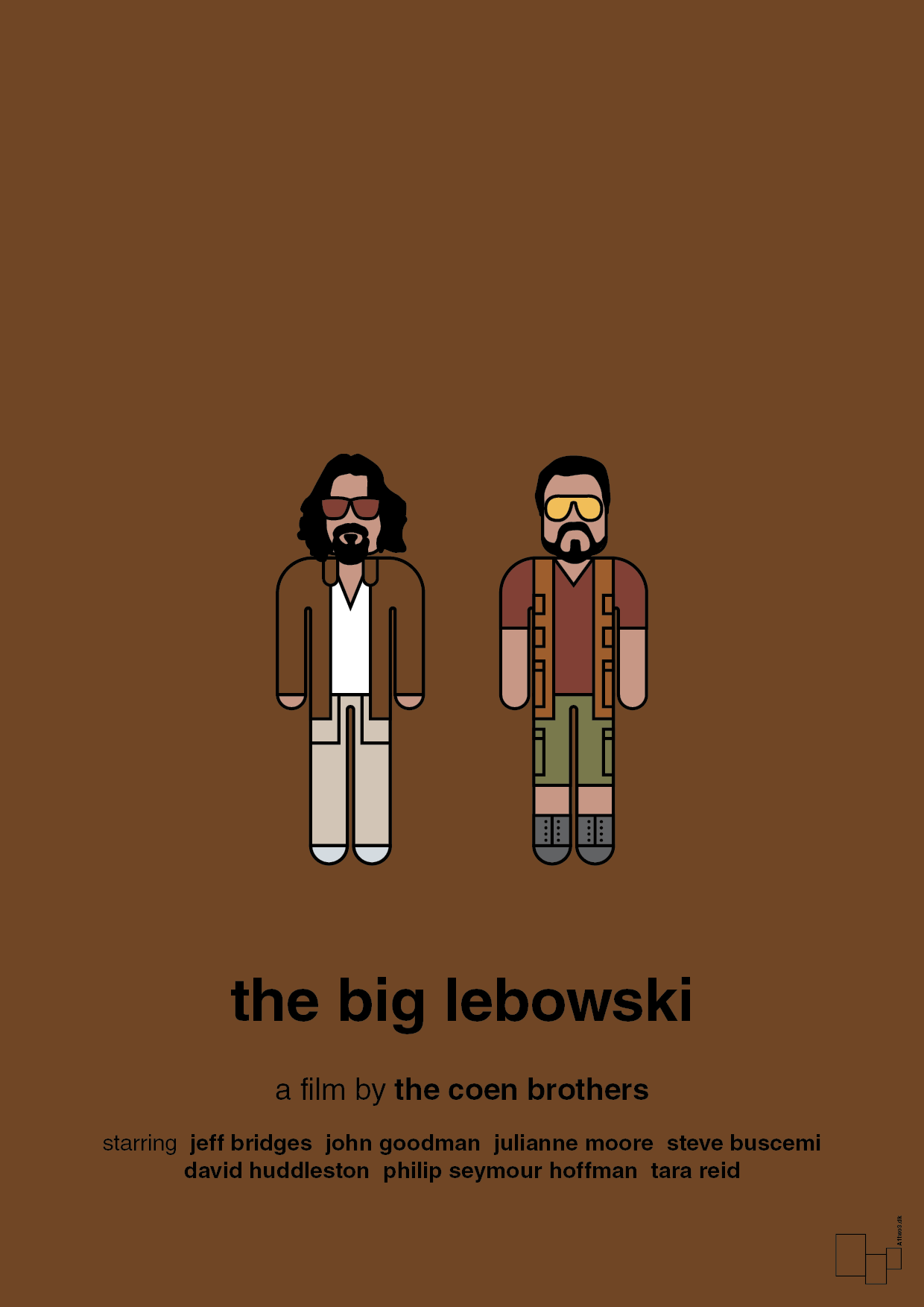 the big lebowski - Plakat med Film & TV i Dark Brown