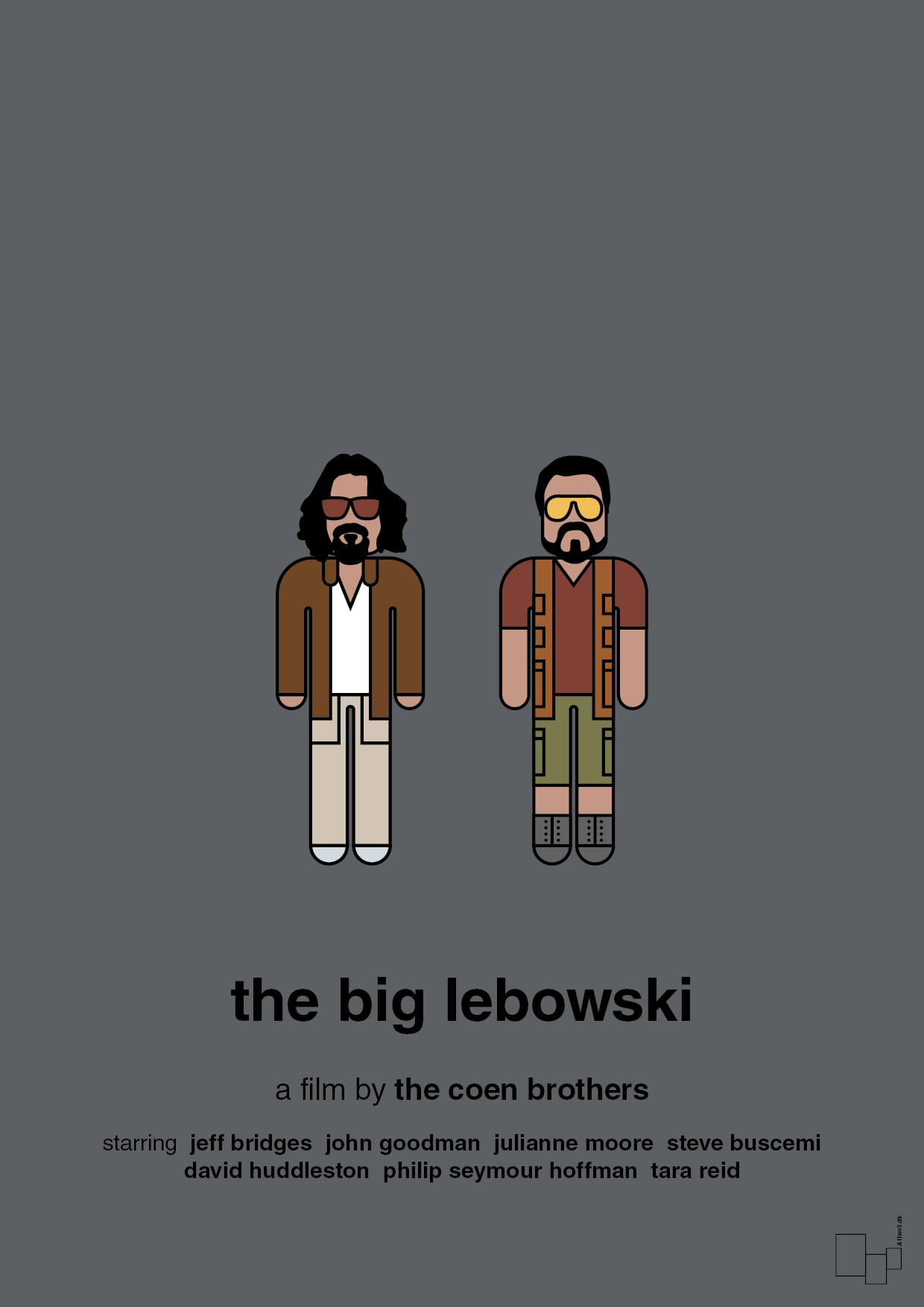 the big lebowski - Plakat med Film & TV i Graphic Charcoal