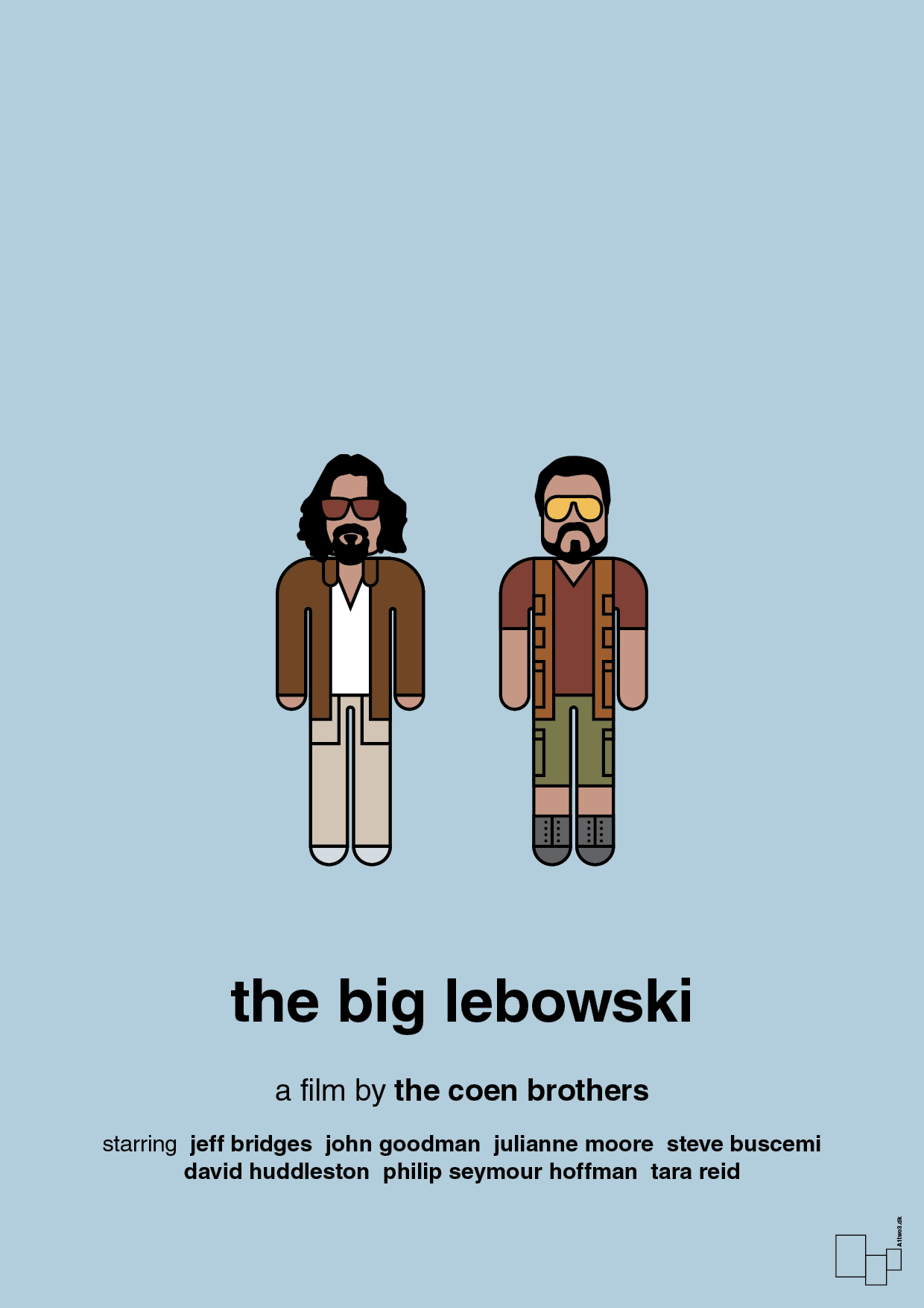 the big lebowski - Plakat med Film & TV i Heavenly Blue